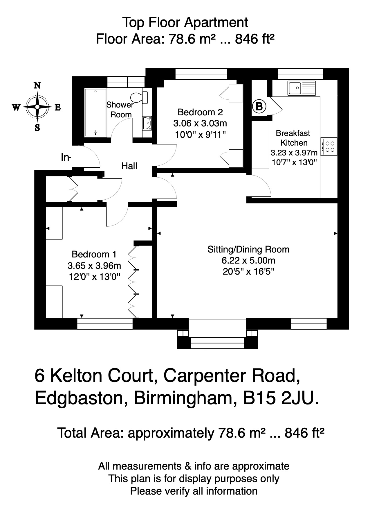6, Kelton Court, Edgbaston, Birmingham floorplan
