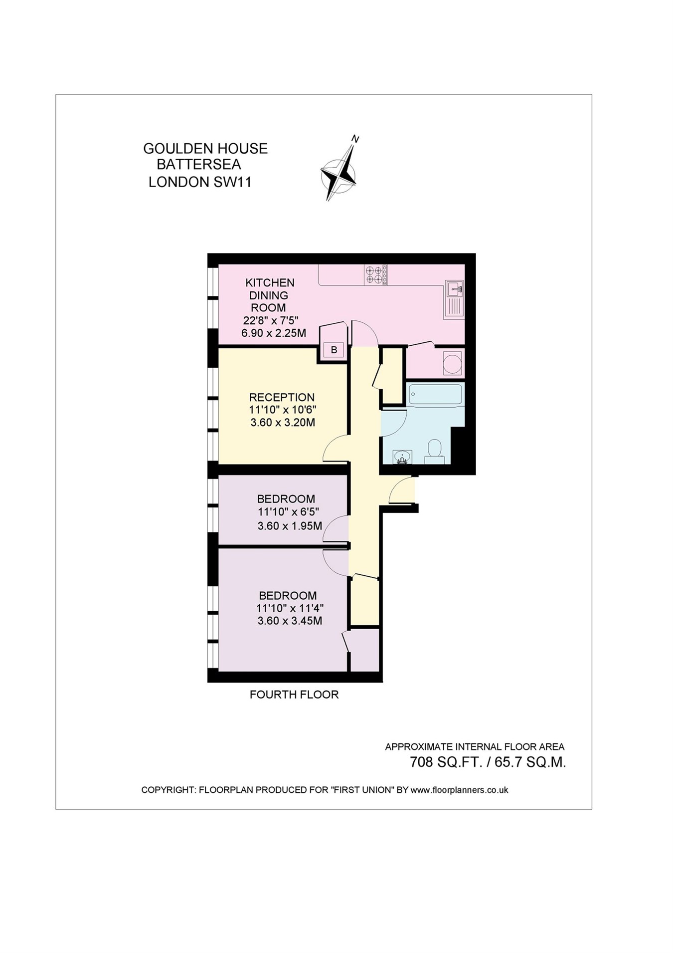 2 Bedrooms Flat for sale in Goulden House, Bullen Street, Battersea SW11