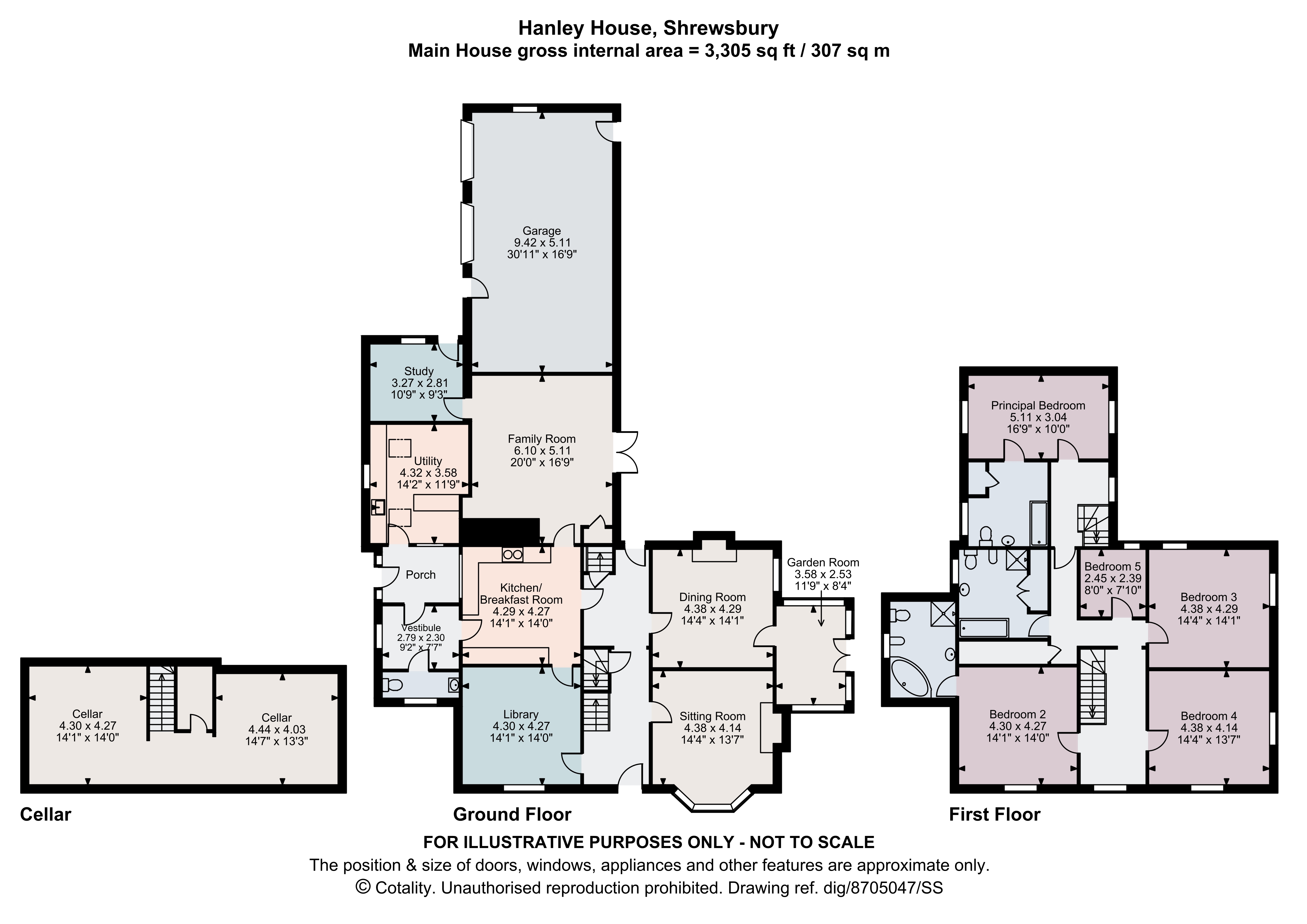 Hanley House,, Hookagate, Shropshire floorplan