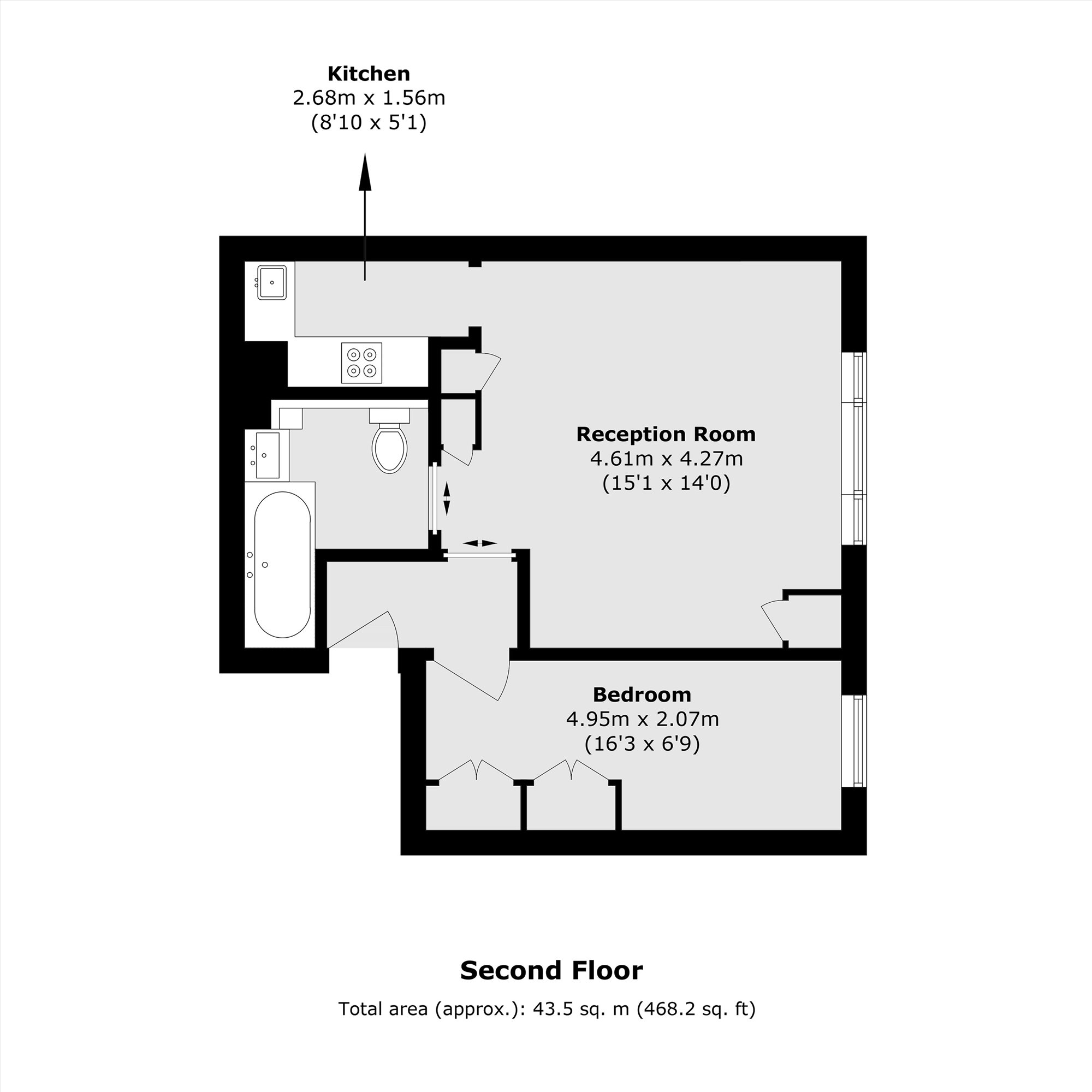 Flat 7, 13, Trebovir Road, London floorplan