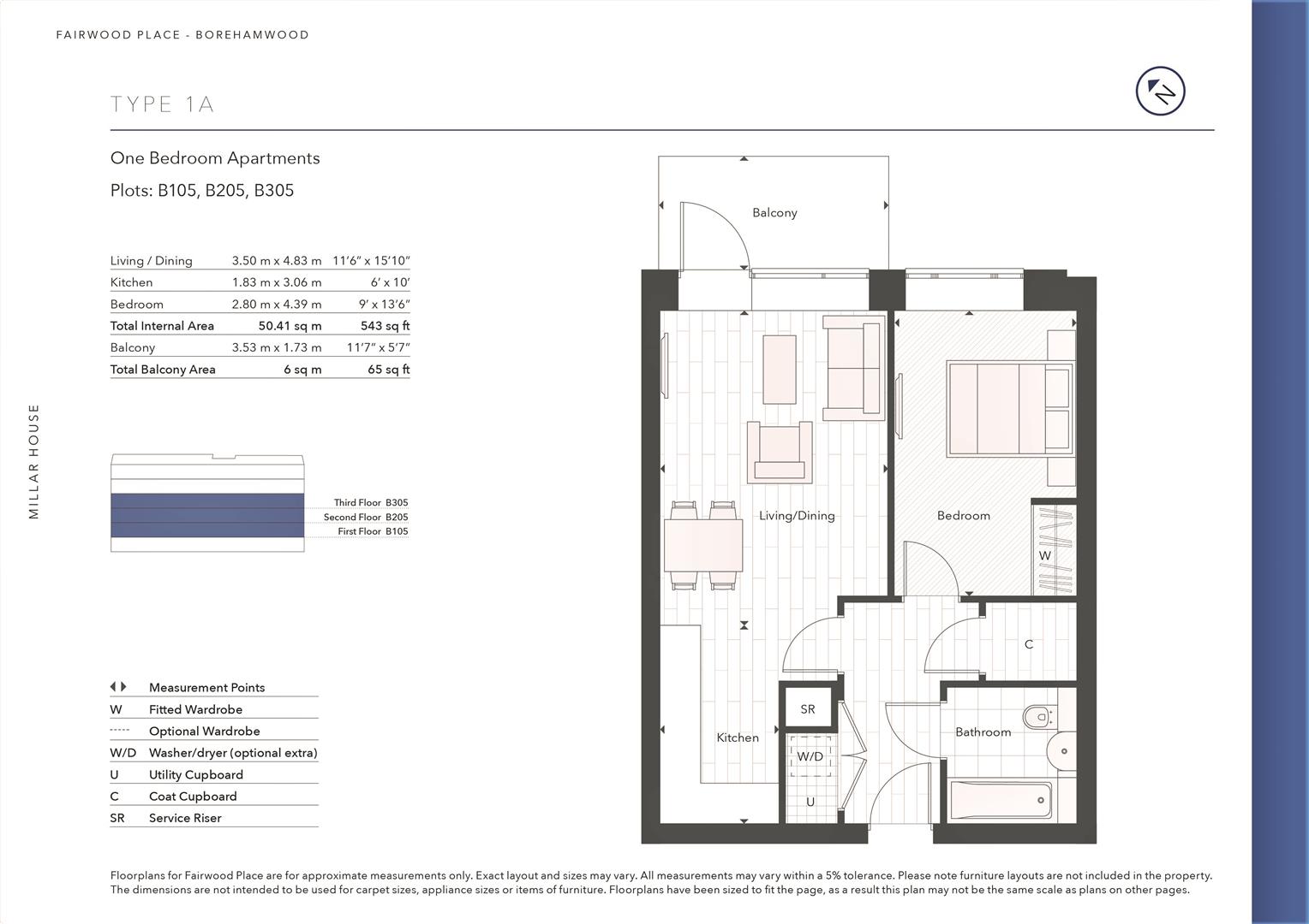32, Millar House, Borehamwood floorplan