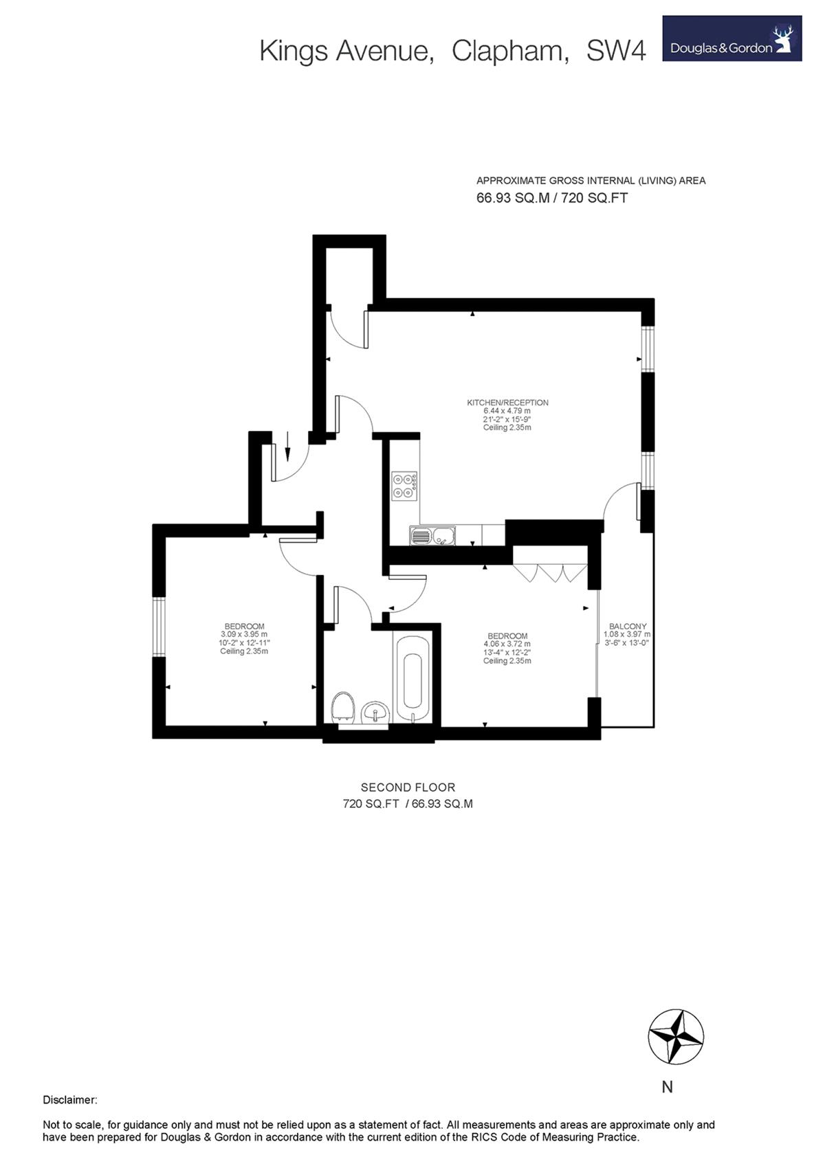 2 Bedrooms Flat for sale in Clapham Court Terrace, Kings Avenue, London SW4