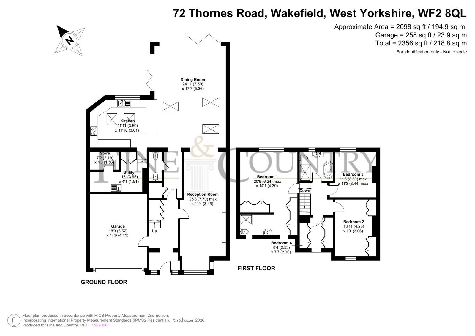 72, Thornes Road, West Yorkshire floorplan