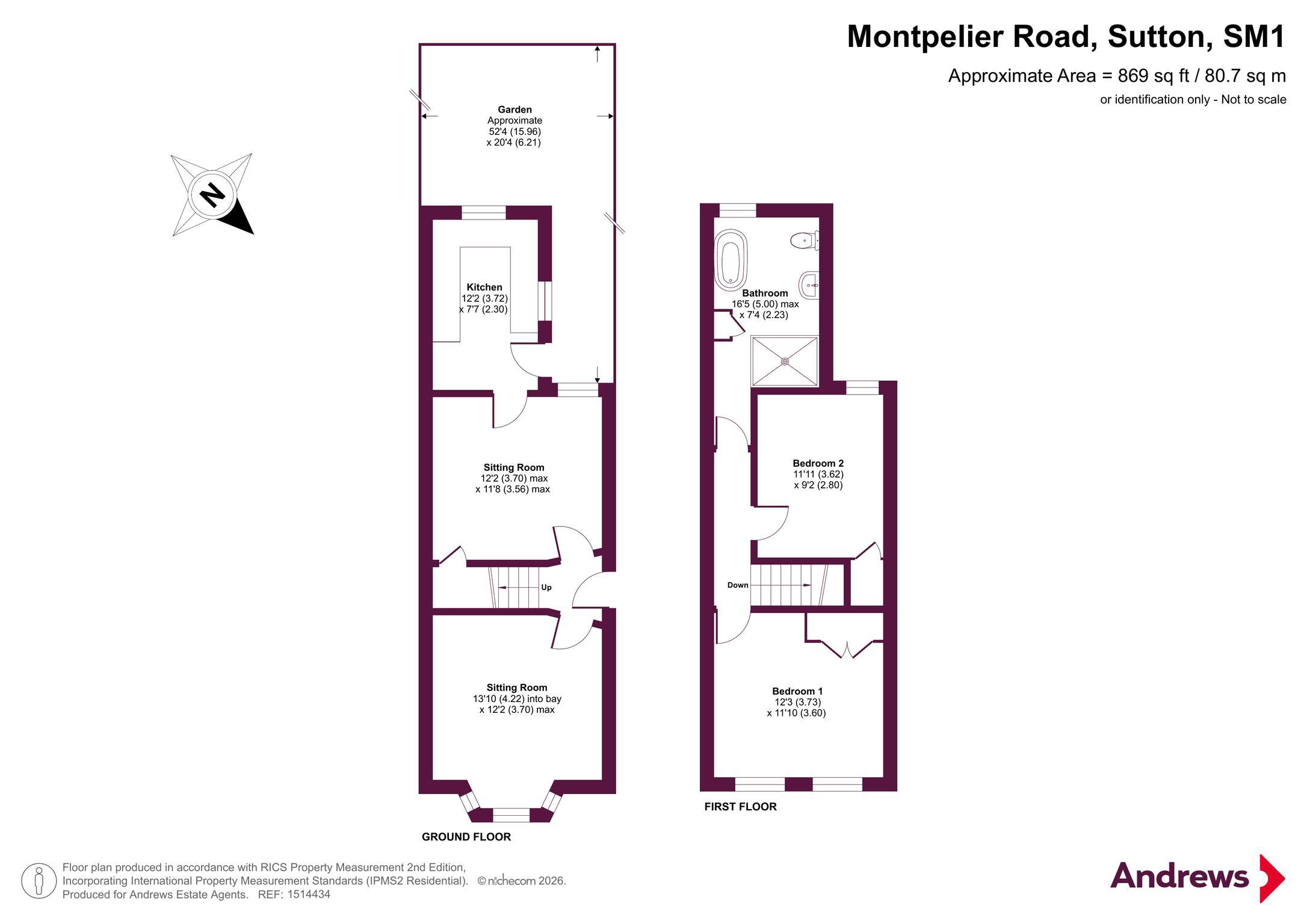 2, Montpelier Road, Sutton floorplan