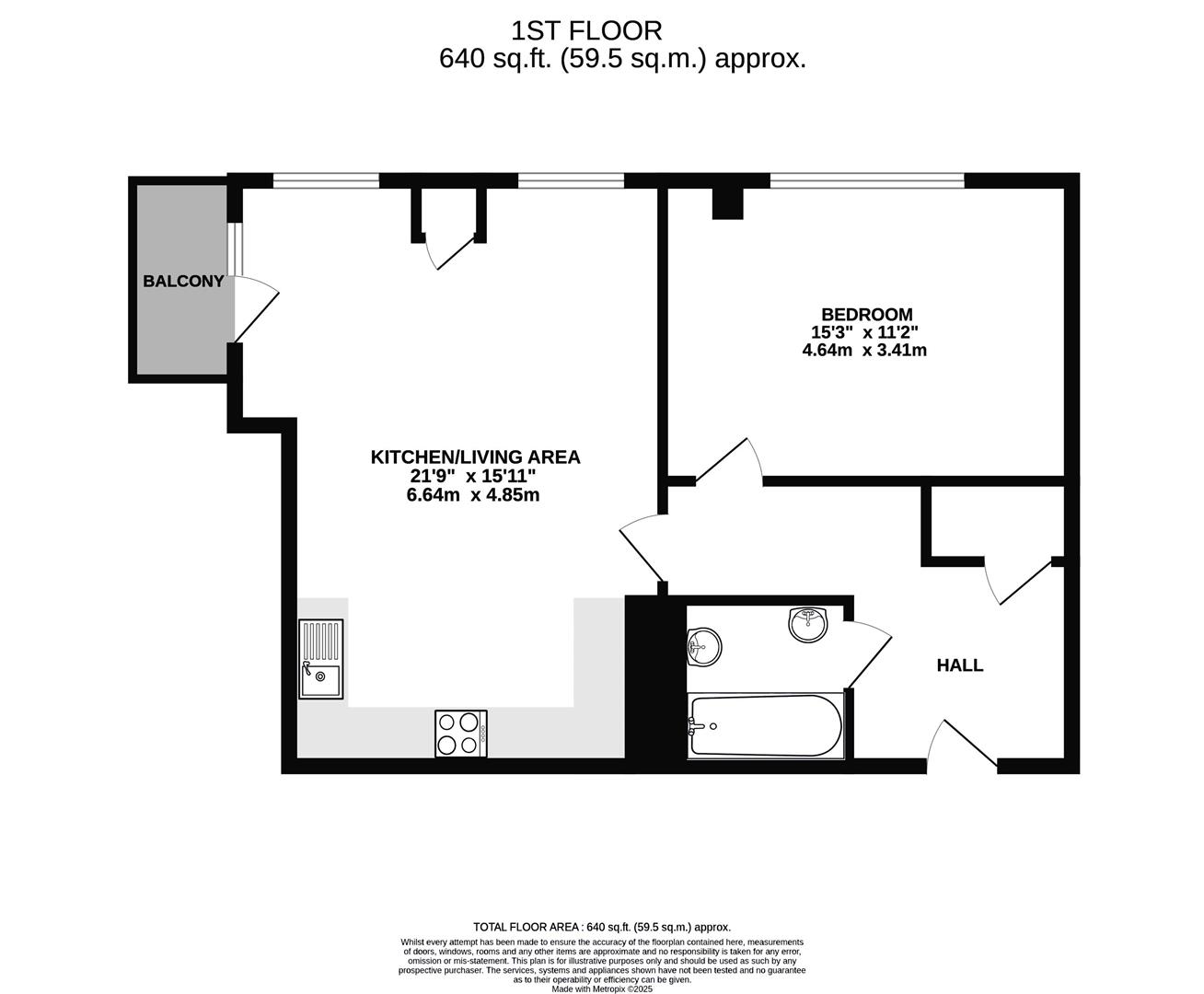15, Kitchener House, Warwick Road, West Drayton floorplan