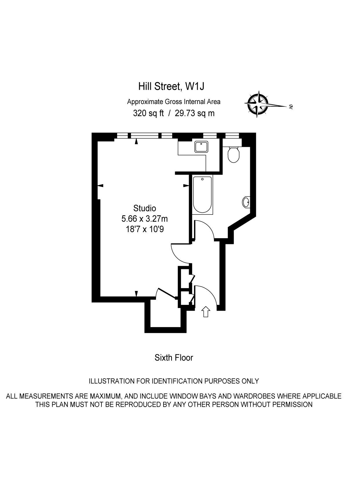 Flat 68, 39, Hill Street, London floorplan