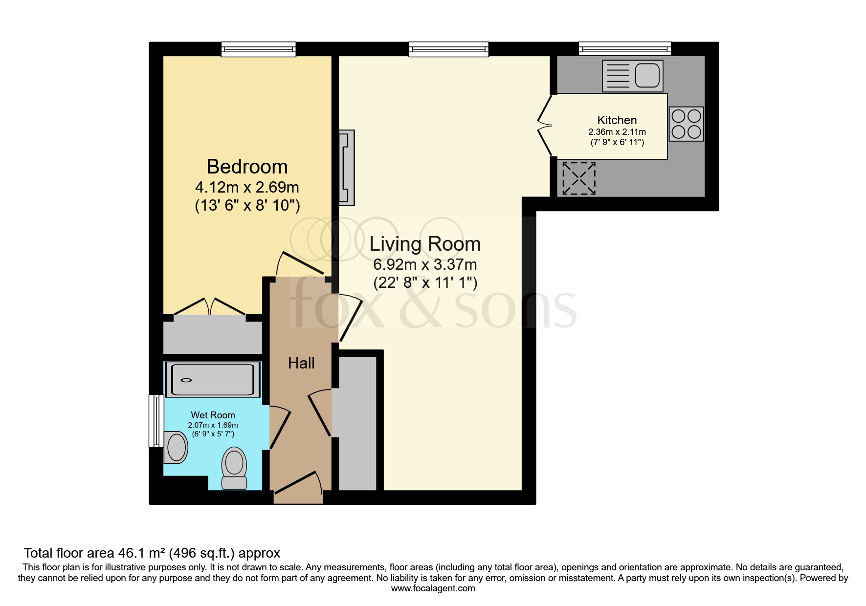 Flat 28, Alexandra Court, 14, St. Peters Close, Hove floorplan
