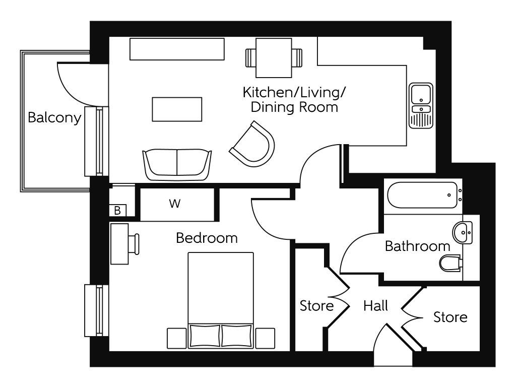 93, 9 Liberty Court, Greenhithe floorplan