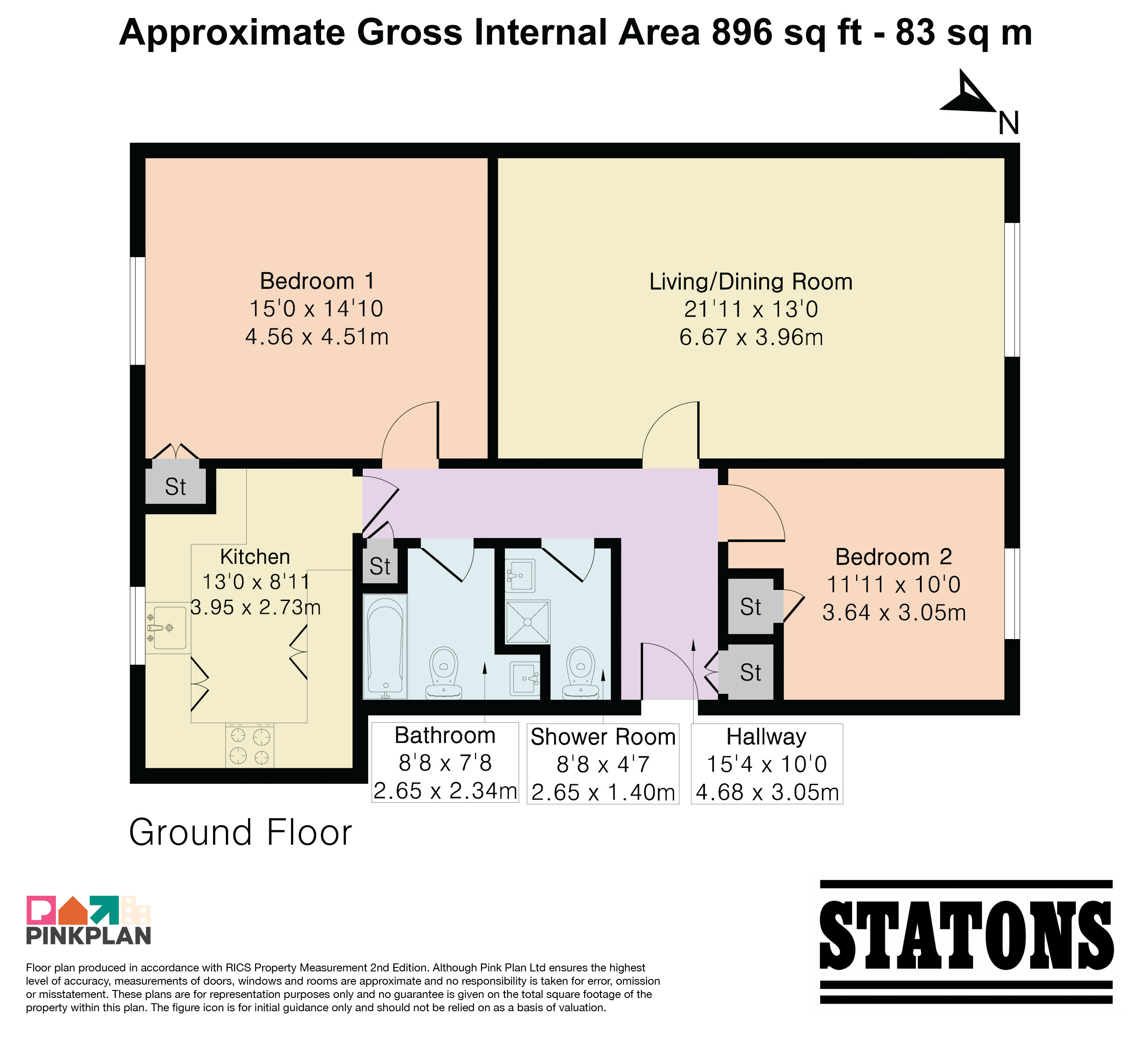 Flat 2, The Grange, 18, Games Road, Barnet floorplan