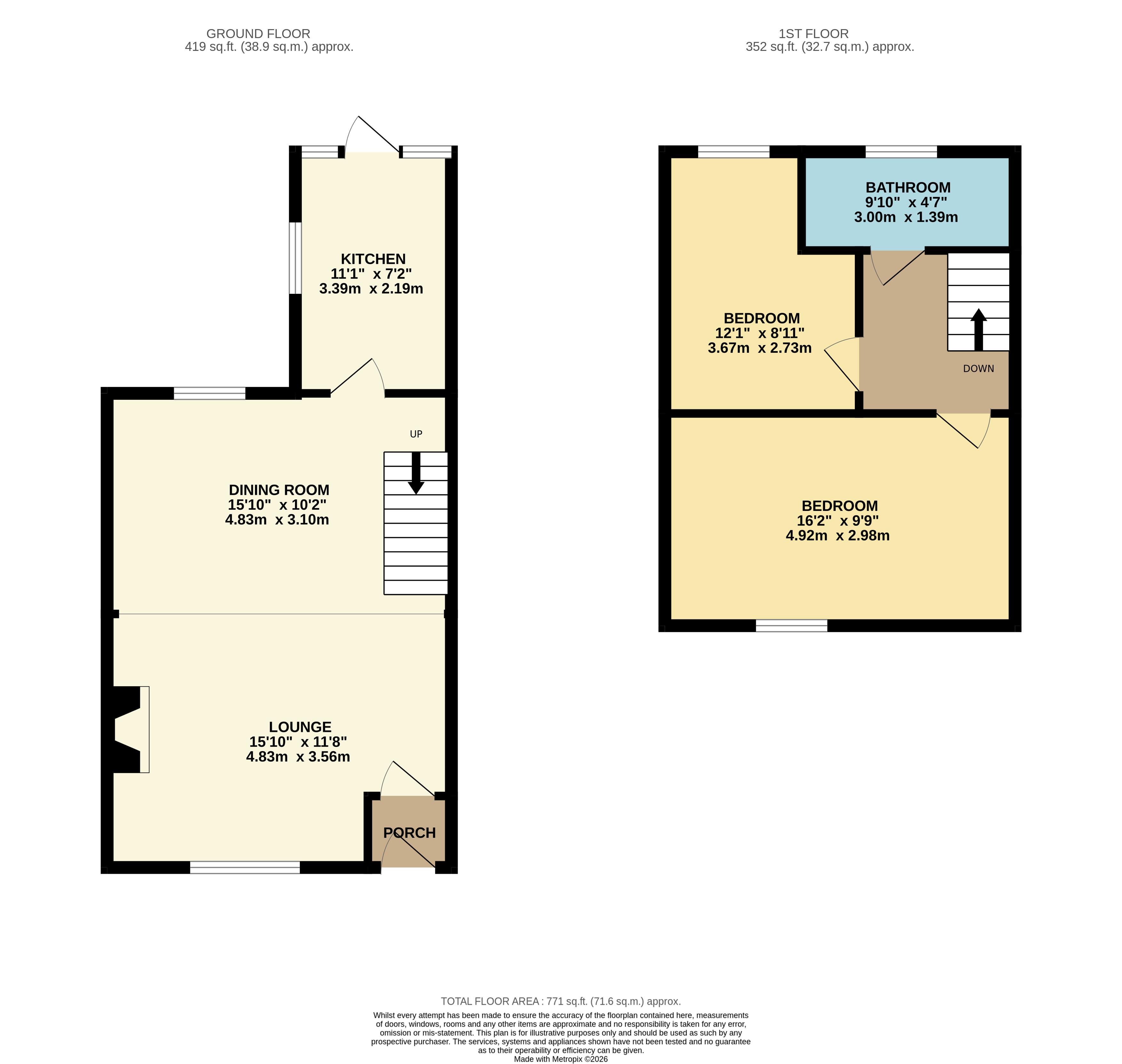 Lee Lane, Bolton floorplan