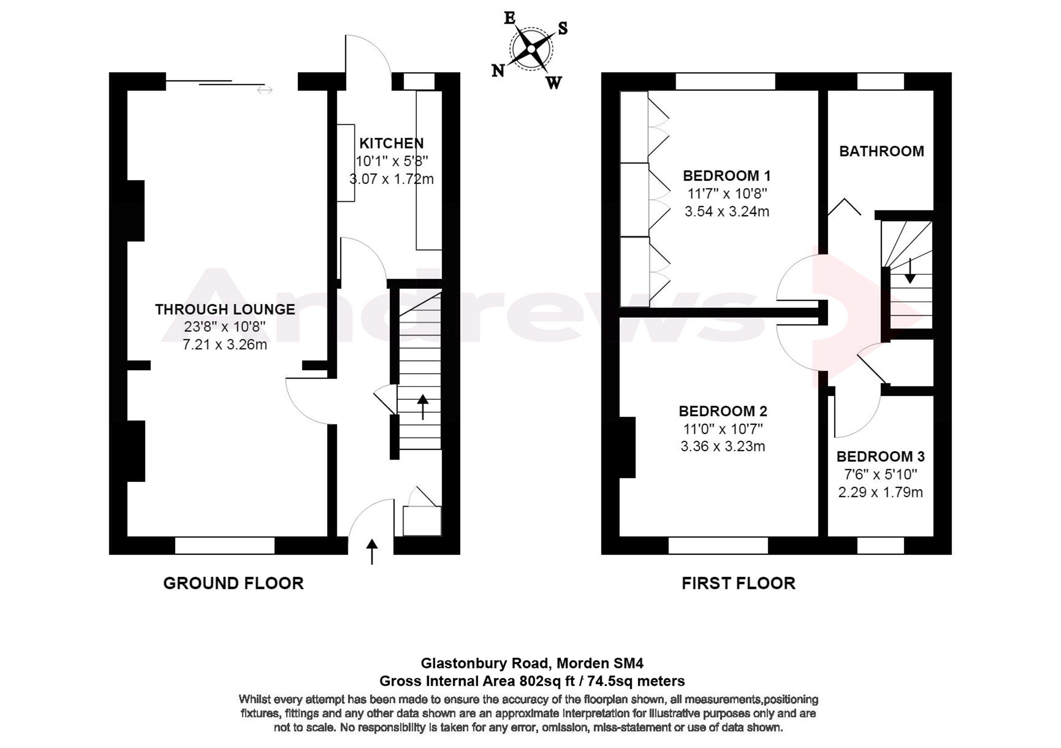 3 Bedrooms Terraced house for sale in Glastonbury Road, Morden, Surrey SM4