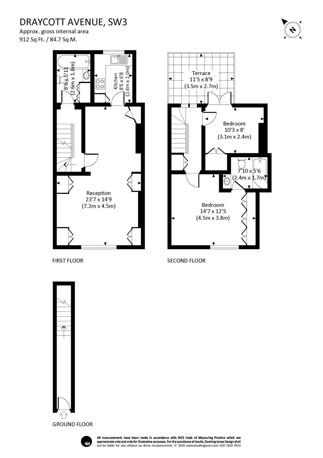 2 Bedrooms Maisonette to rent in Draycott Avenue, London SW3
