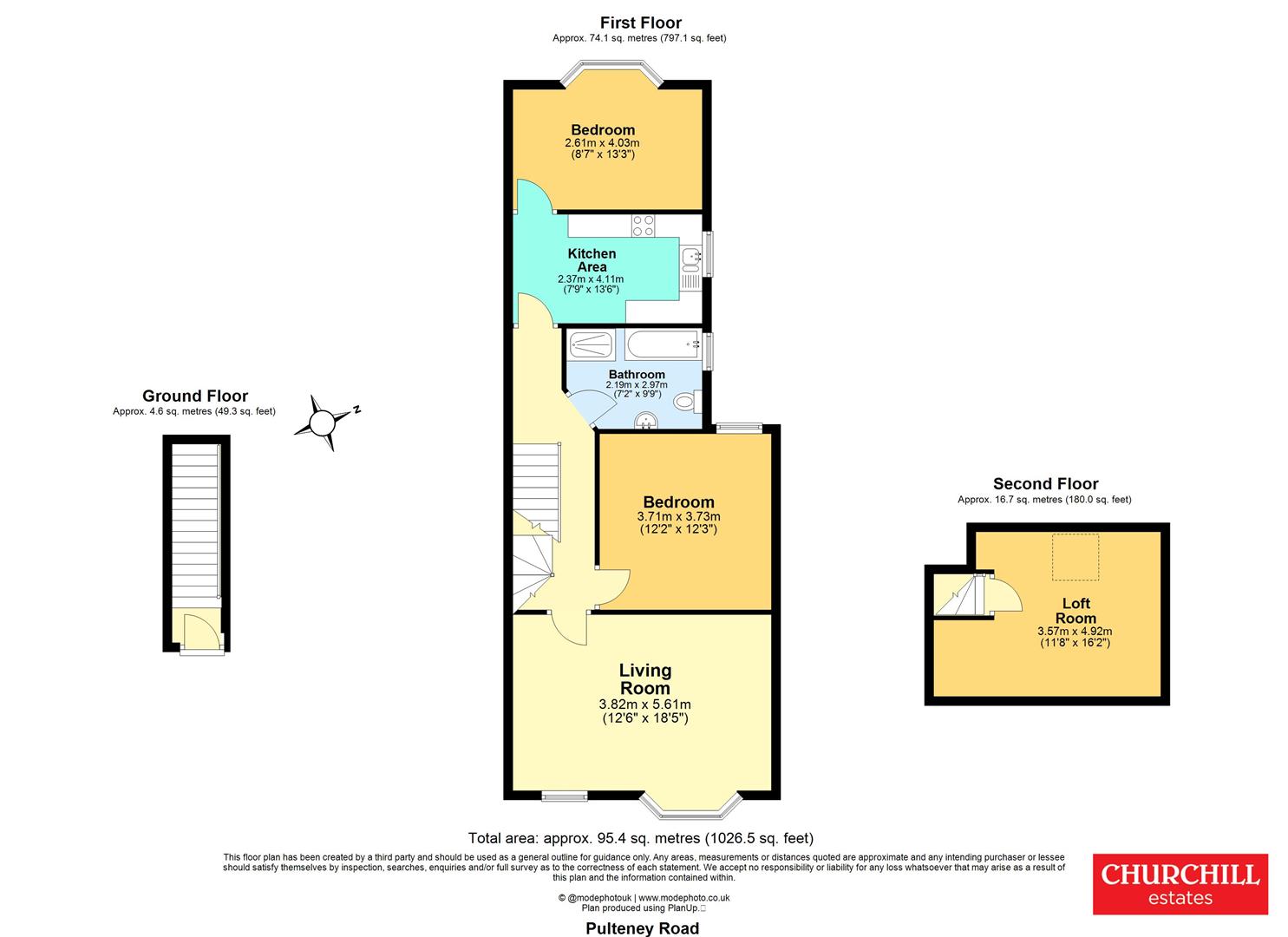 30B, Pulteney Road, London floorplan