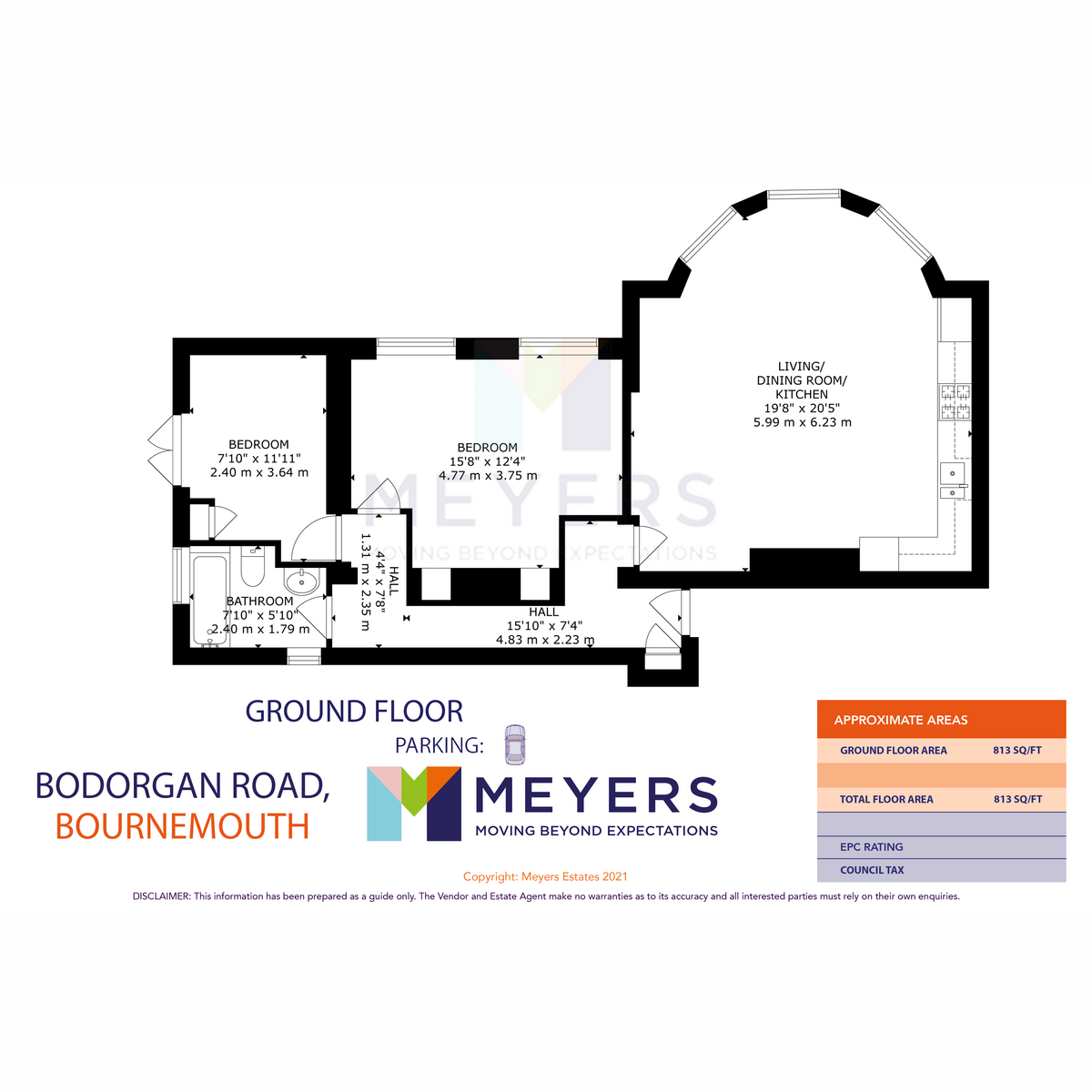 Flat Flat 1, 19, Bodorgan Road, Bournemouth floorplan