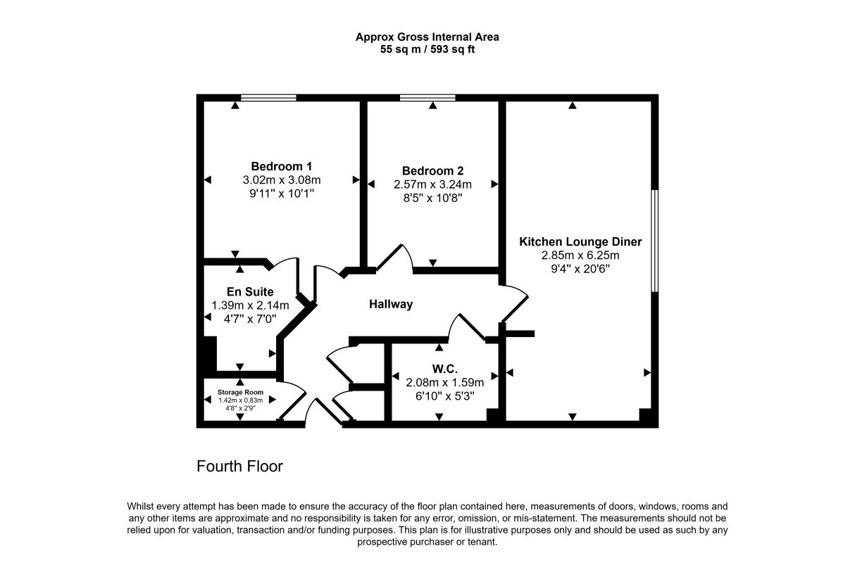 Flat 35 Centrika, Bath Road, Slough, Buckinghamshire, SL1 3SL floorplan