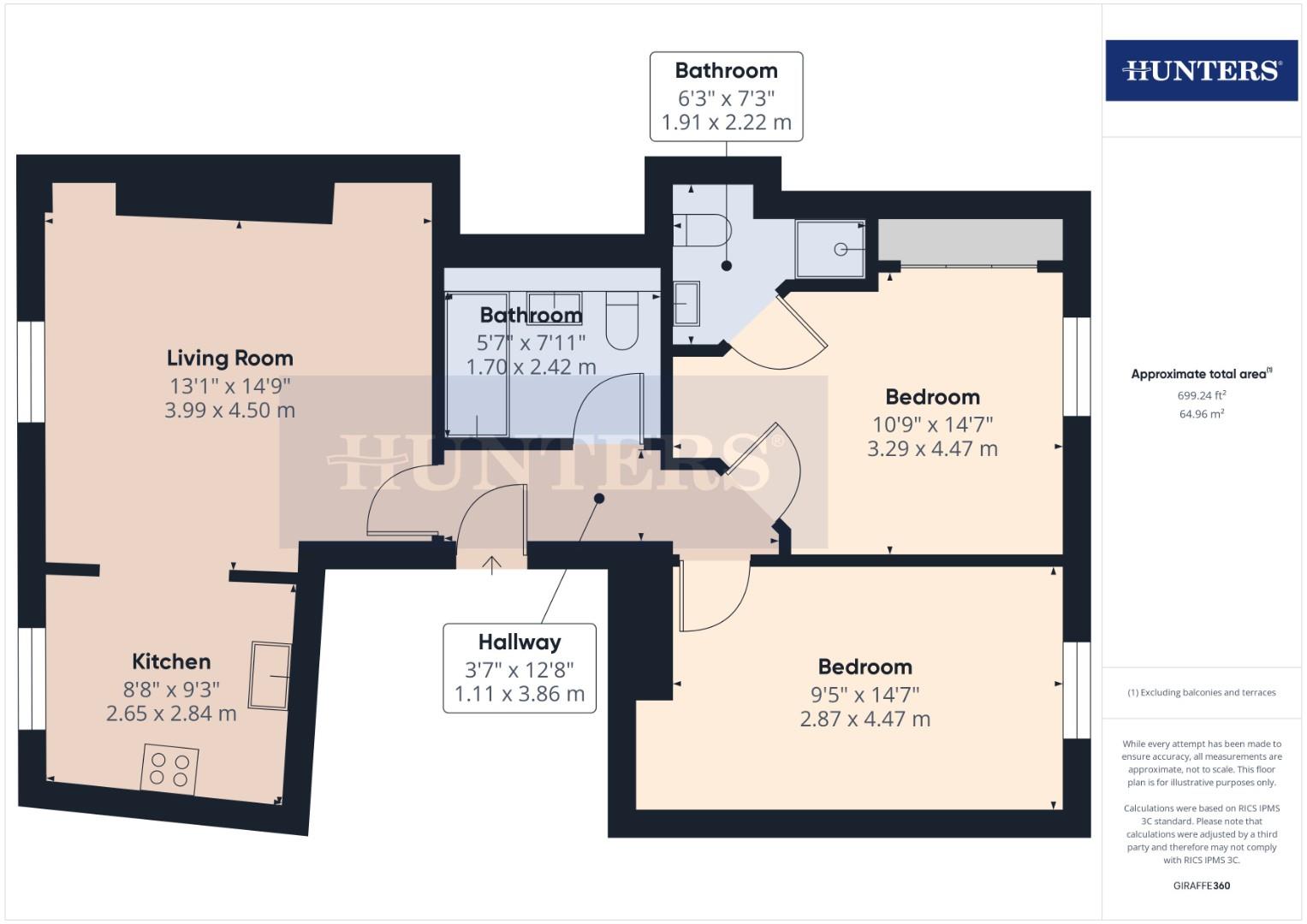 Flat 4, 4, The Crescent, Bridlington floorplan