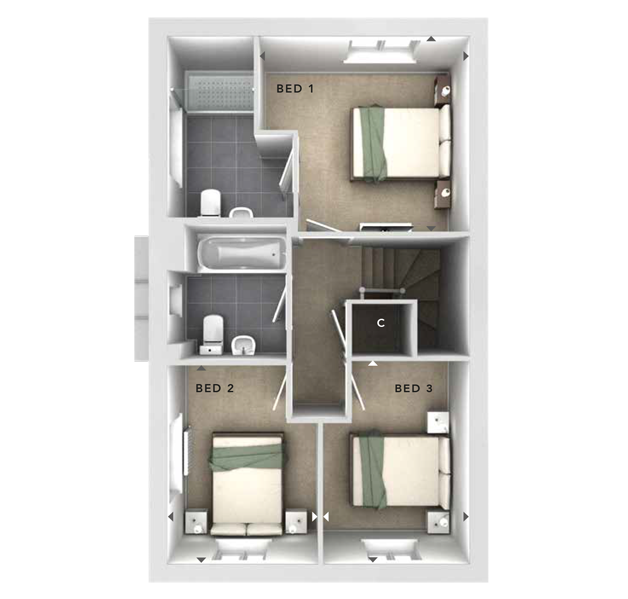 87, Harborough Road, Desborough floorplan