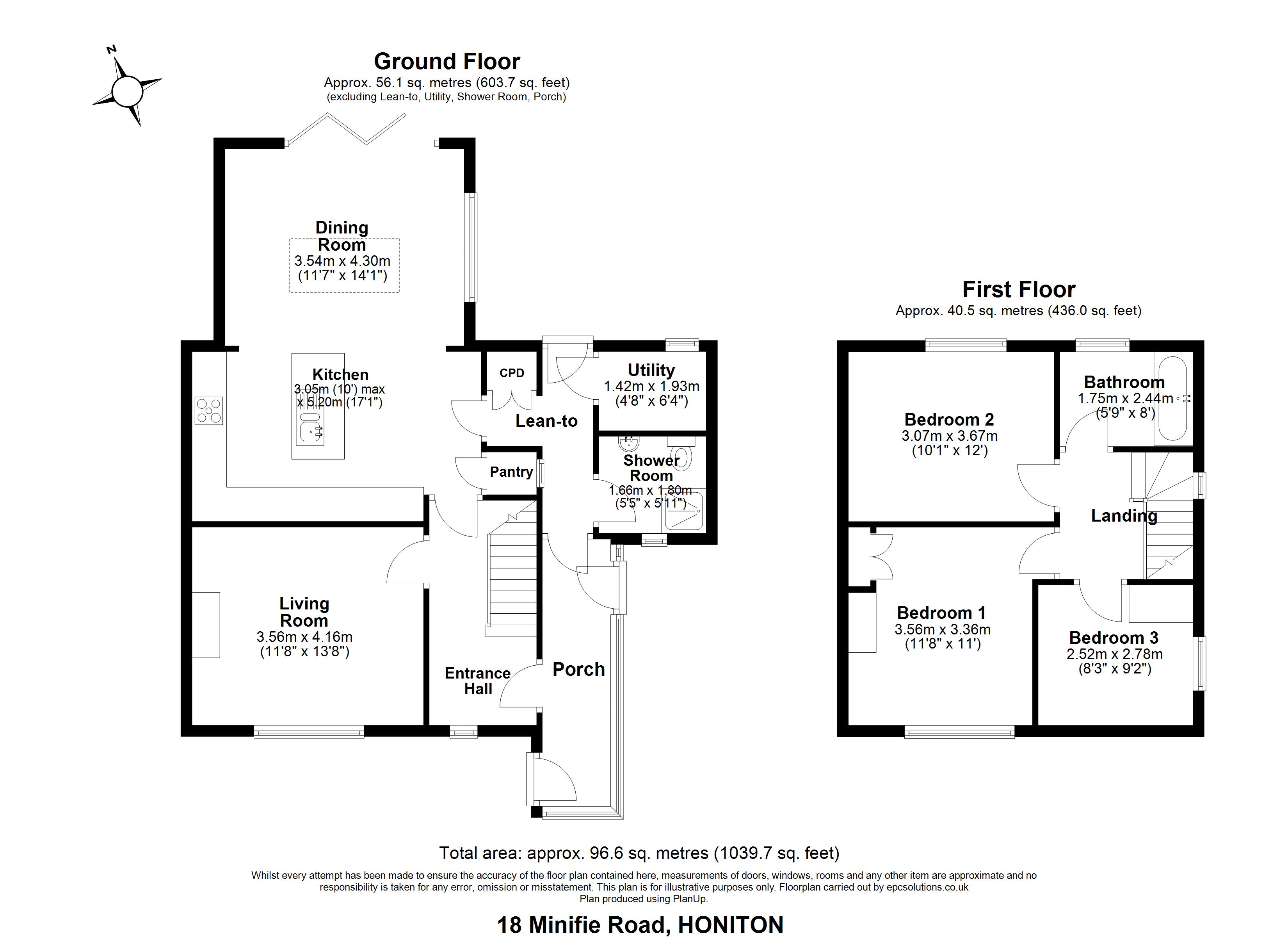 18, Minifie Road, Honiton floorplan