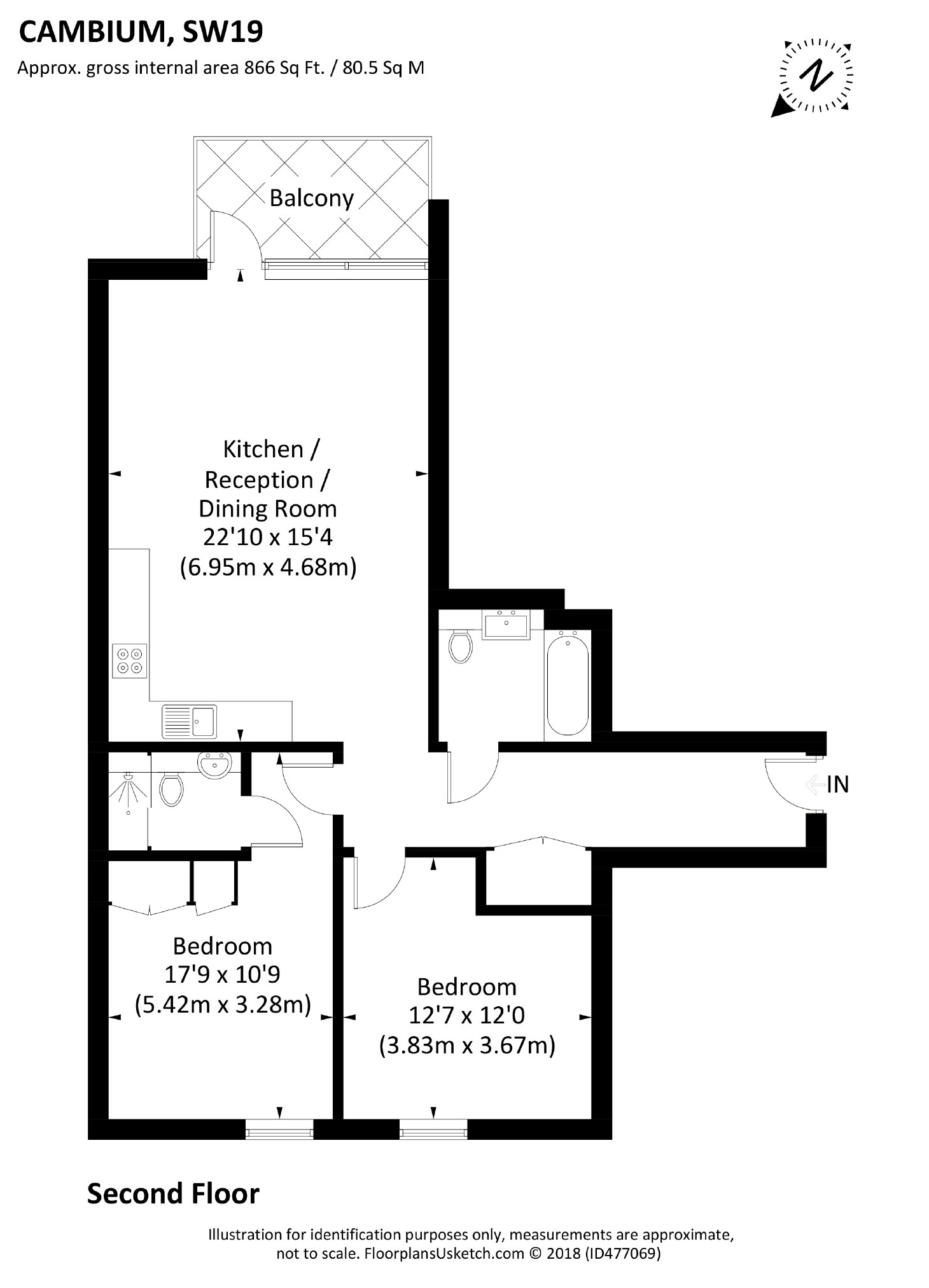 2 Bedrooms Flat to rent in Cambium Apartments, 1 Beatrice Place, Southfields SW19