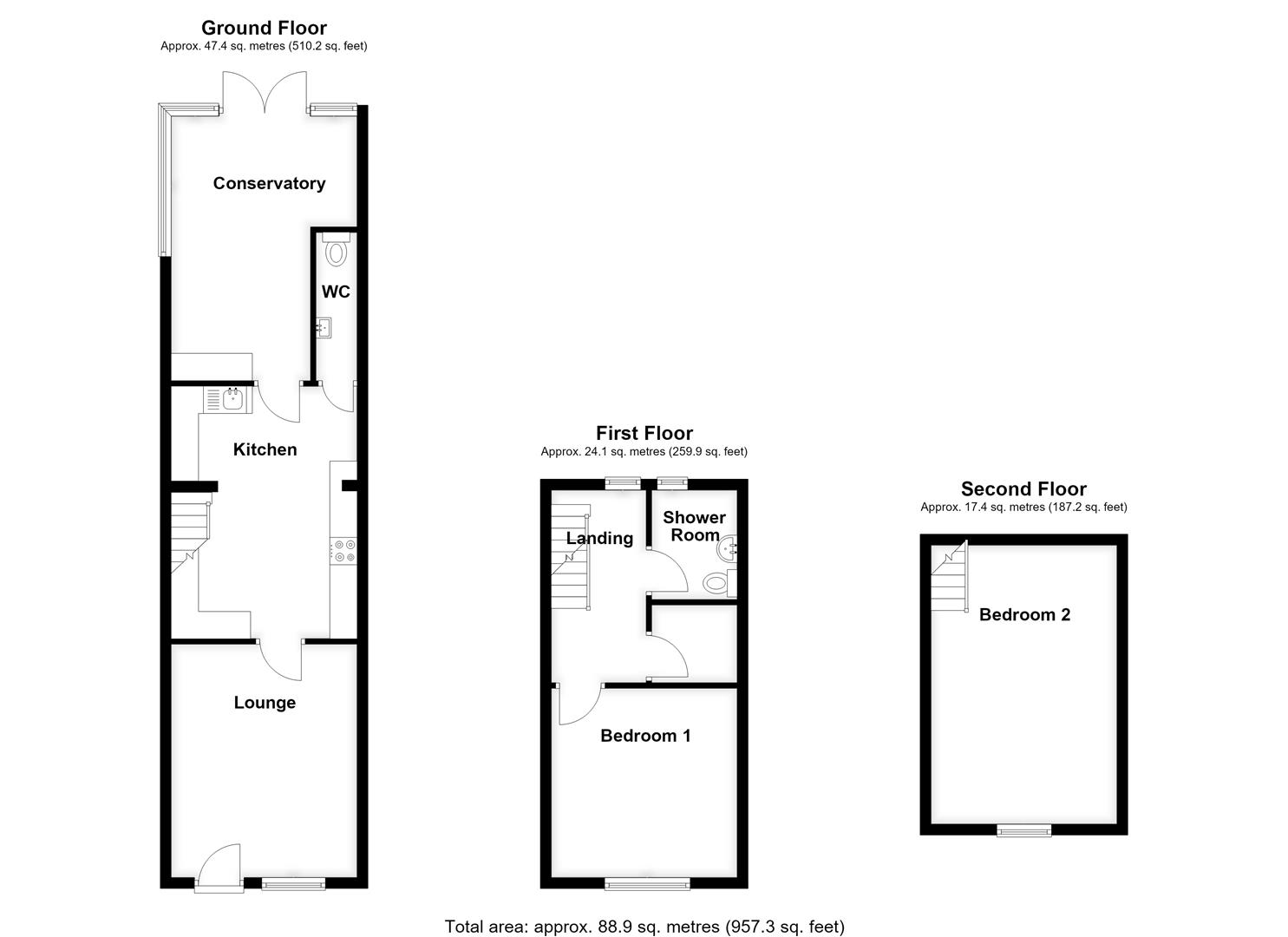 6 Wares Cottages, Magazine Lane, Wisbech floorplan