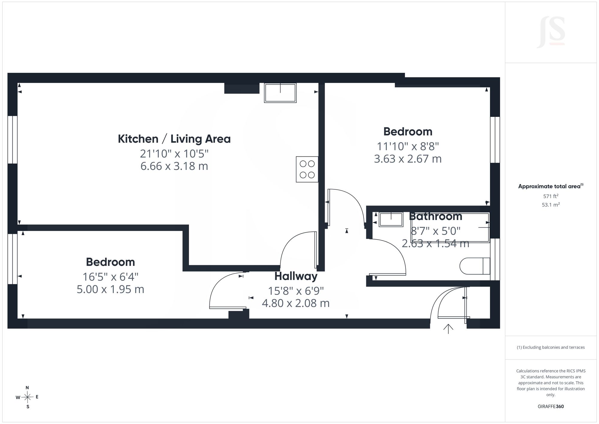 Flat 4, 14 Richmond Place, Brighton, Brighton floorplan