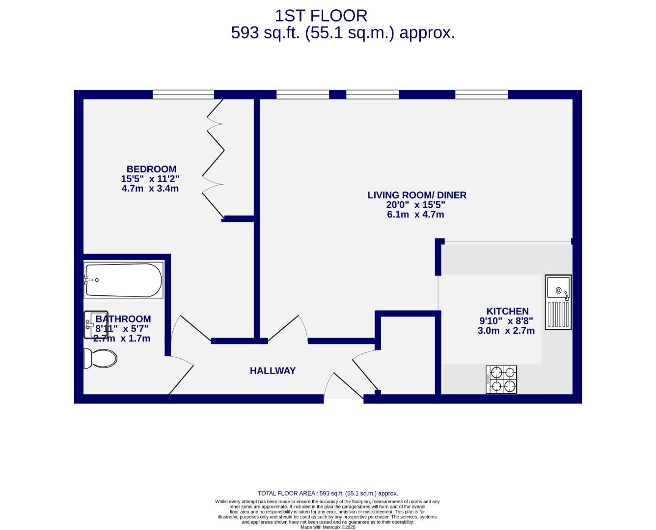 Flat 8, The Clock Tower, Bishopthorpe Road, York floorplan