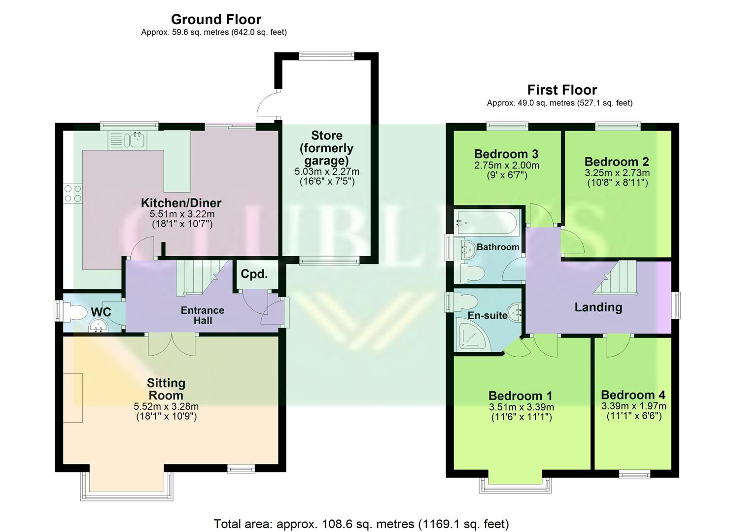 74, Hill Rise, Market Weighton floorplan