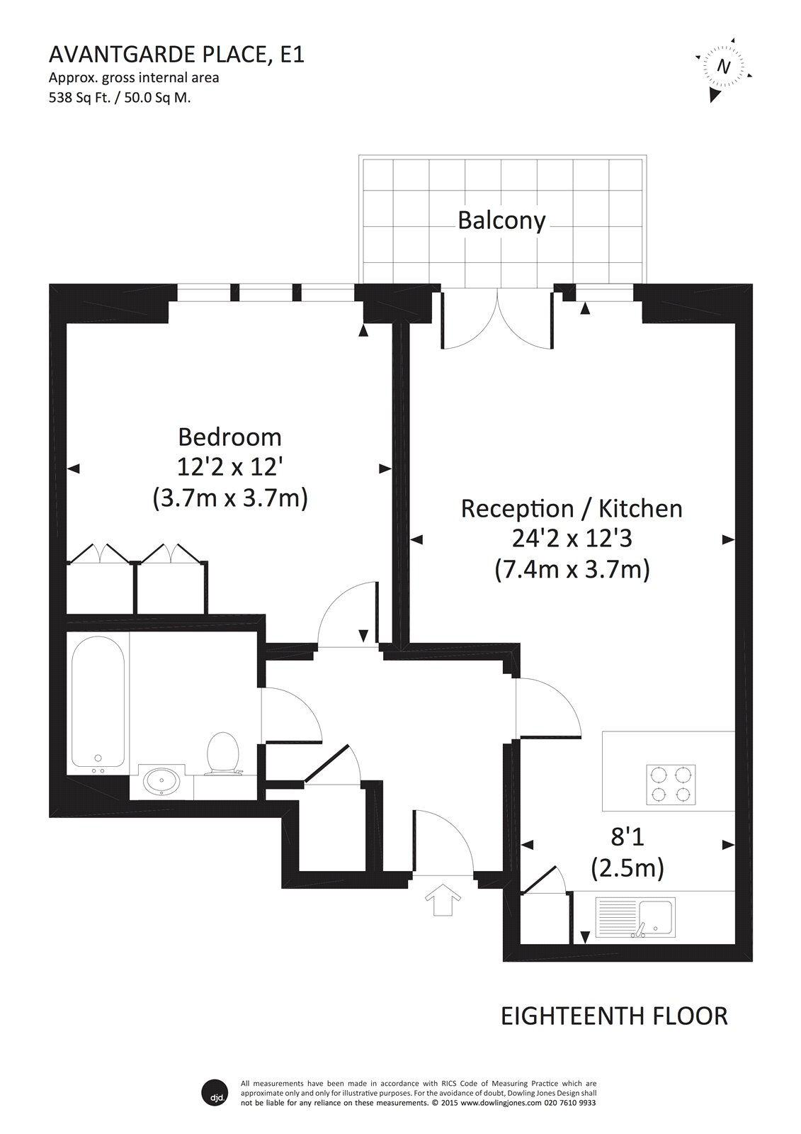 1 Bedrooms Flat to rent in Avantgarde Tower, 1 Avantgarde Place, London E1