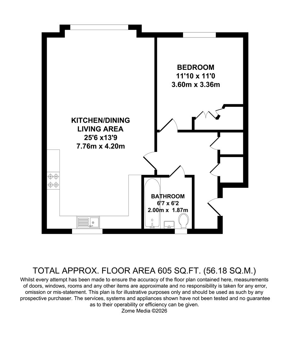 Flat 2, 6, Wills Crescent, West Malling floorplan