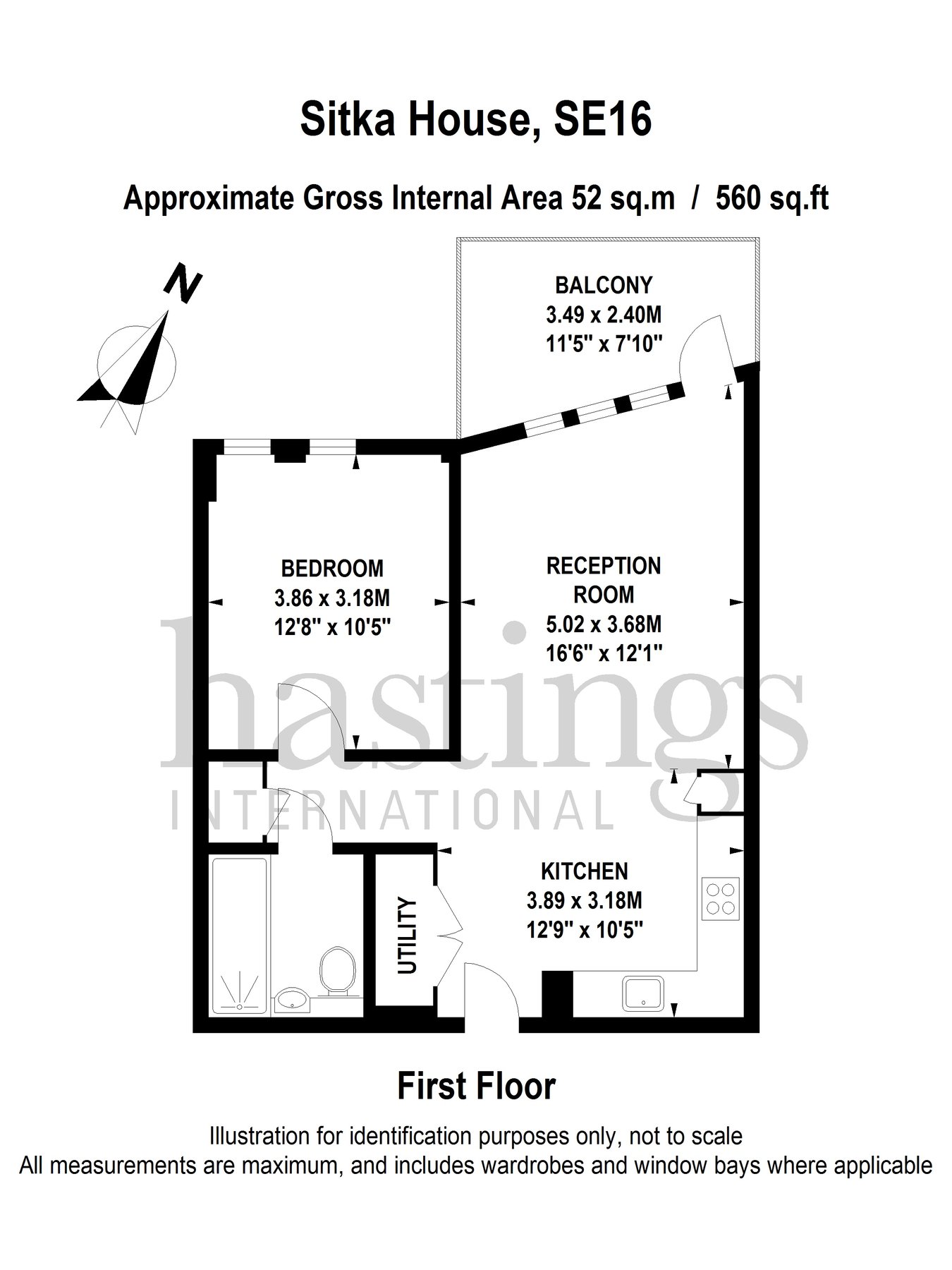 Apartment 28, Sitka House, London floorplan
