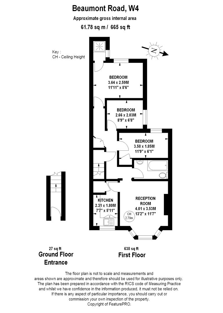 3 Bedrooms Flat to rent in Beaumont Road, London W4