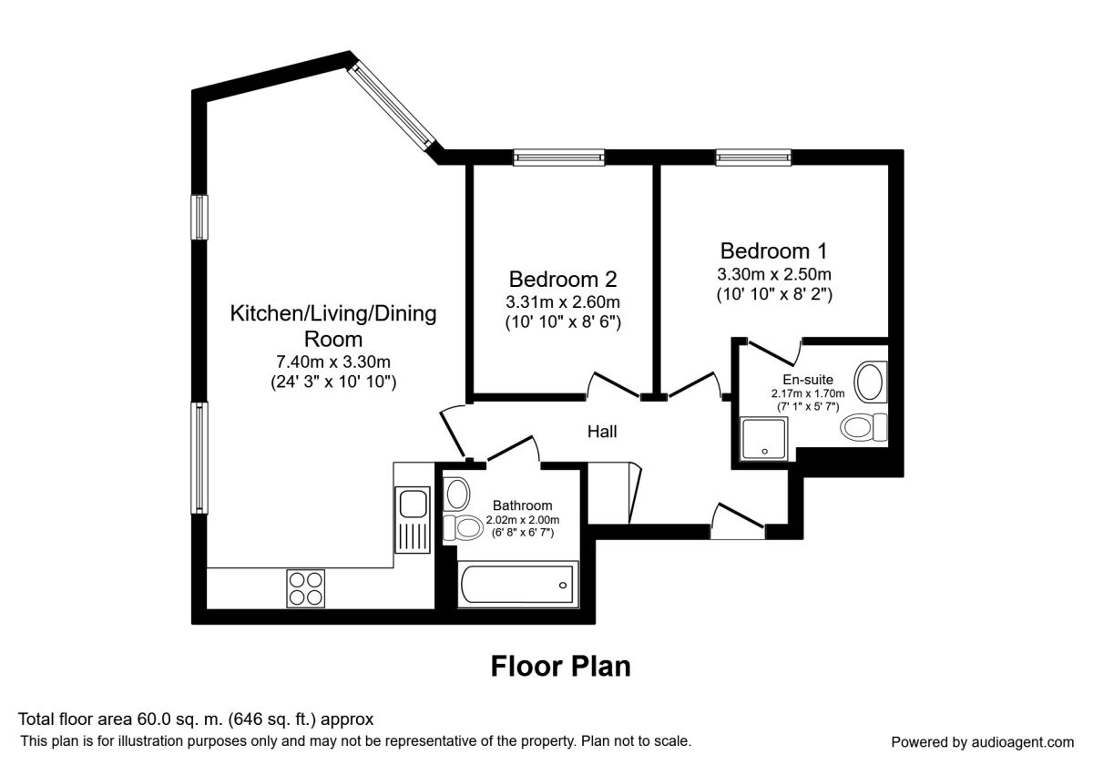 2 Bedrooms Flat to rent in The Decks, Runcorn WA7