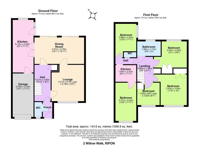 2, Willow walk, Ripon floorplan