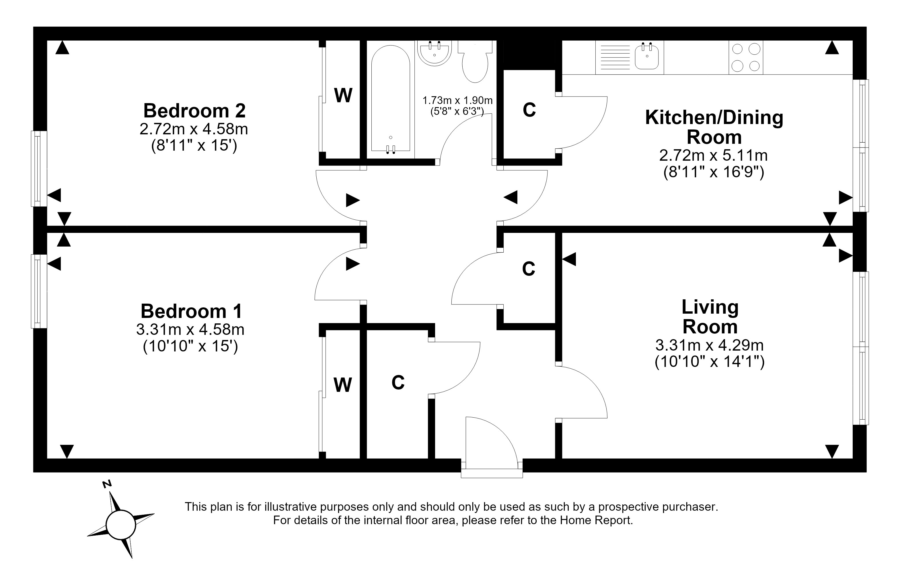 5/5, Gordon Street, Edinburgh floorplan