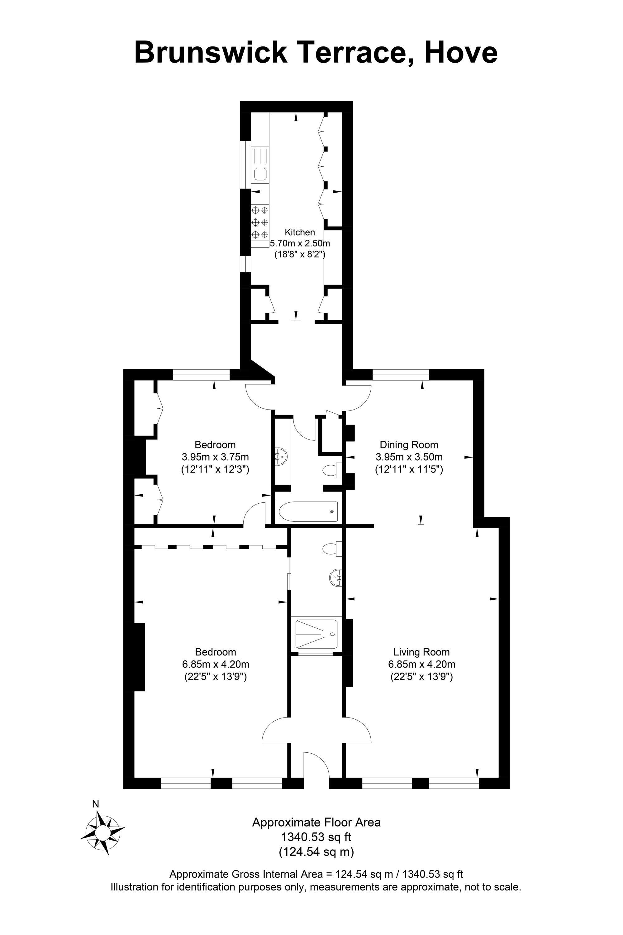 Brunswick Terrace, Hove, East Sussex BN3, 2 bedroom flat for sale