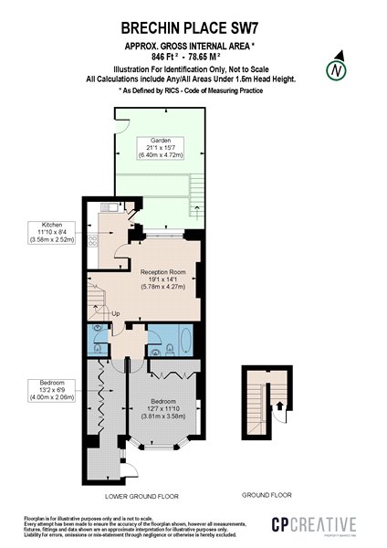 Flat A, 22, Brechin Place, South Kensington floorplan