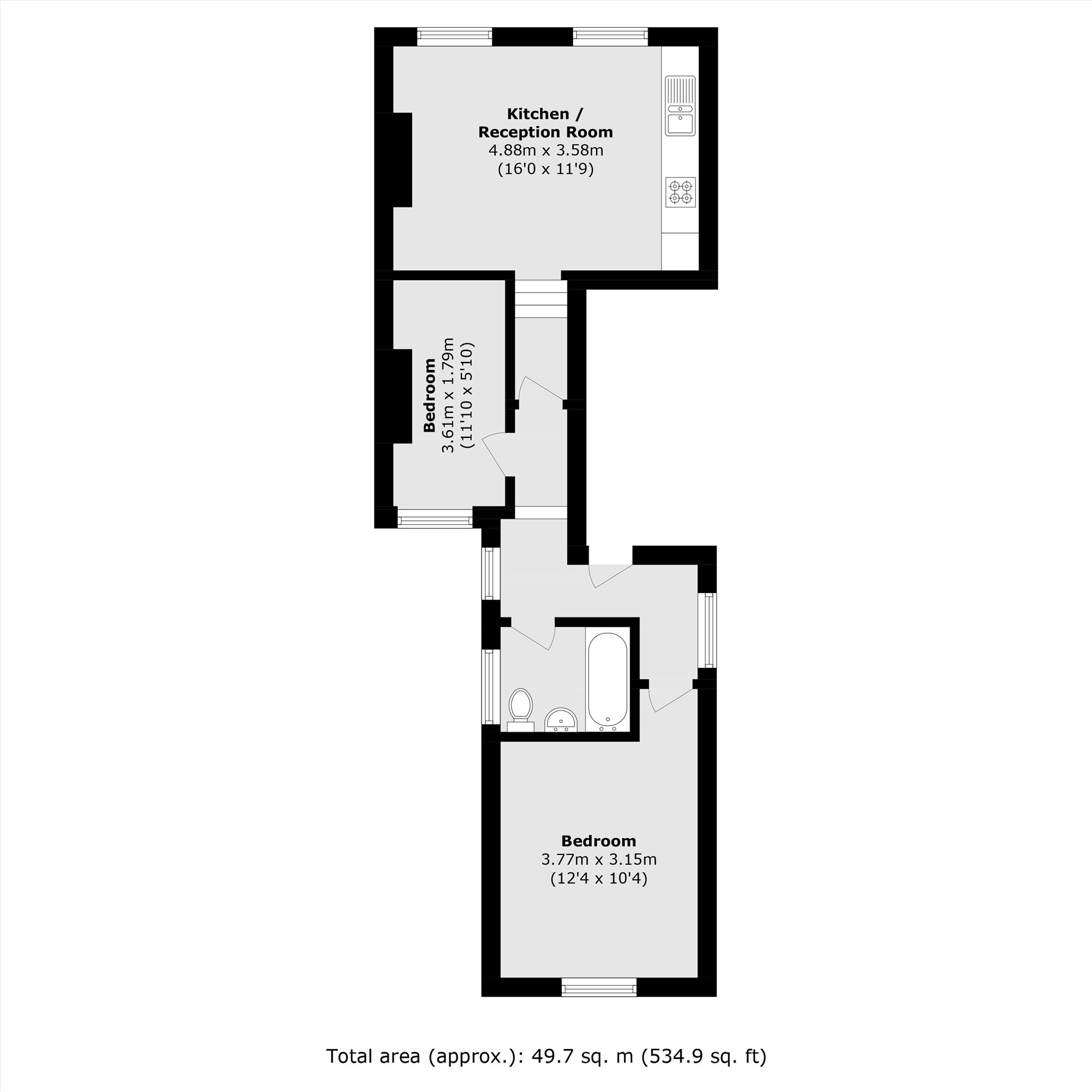 Flat 2, 263, Magdalen Road, LONDON floorplan