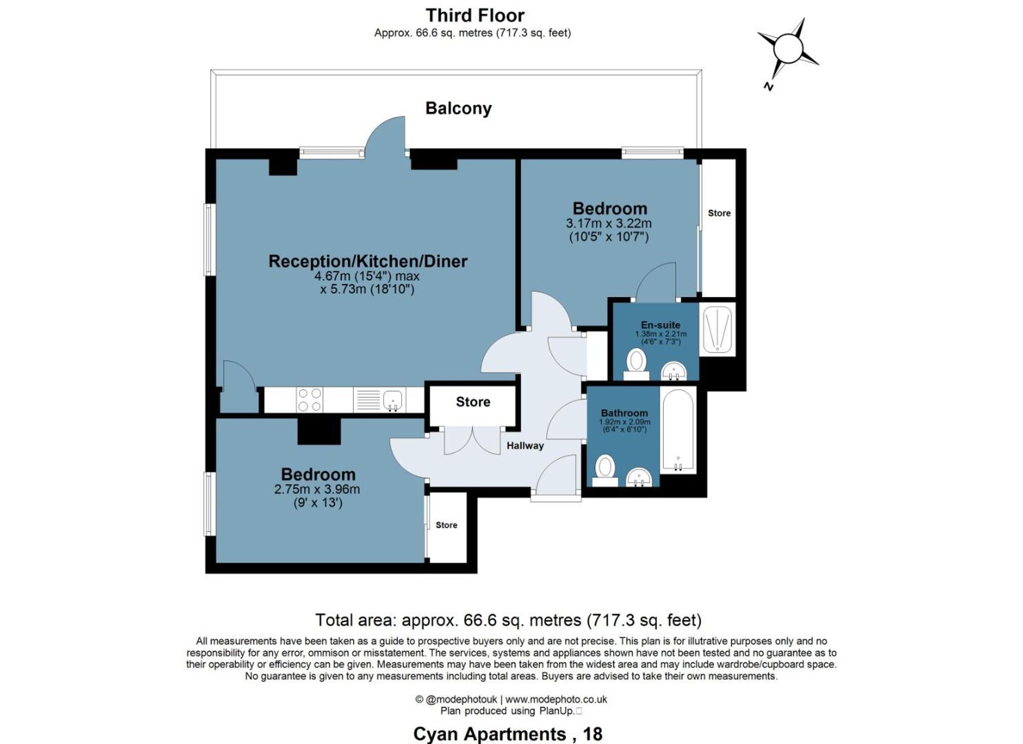 Flat 18, Cyan Apts, London floorplan