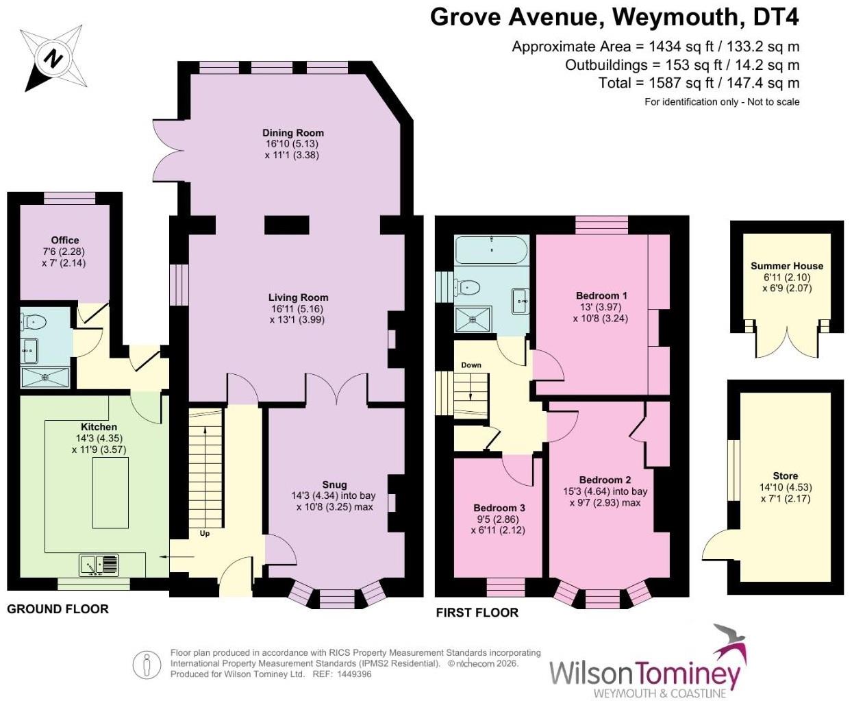 14,, Grove Avenue, Weymouth floorplan