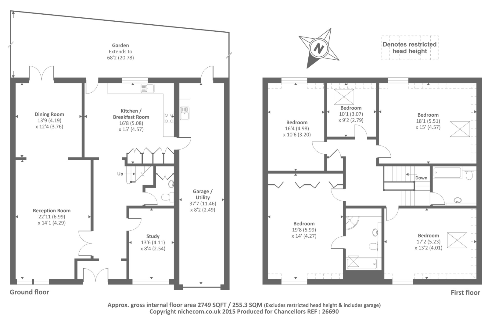 13, The Orangery, Ham floorplan