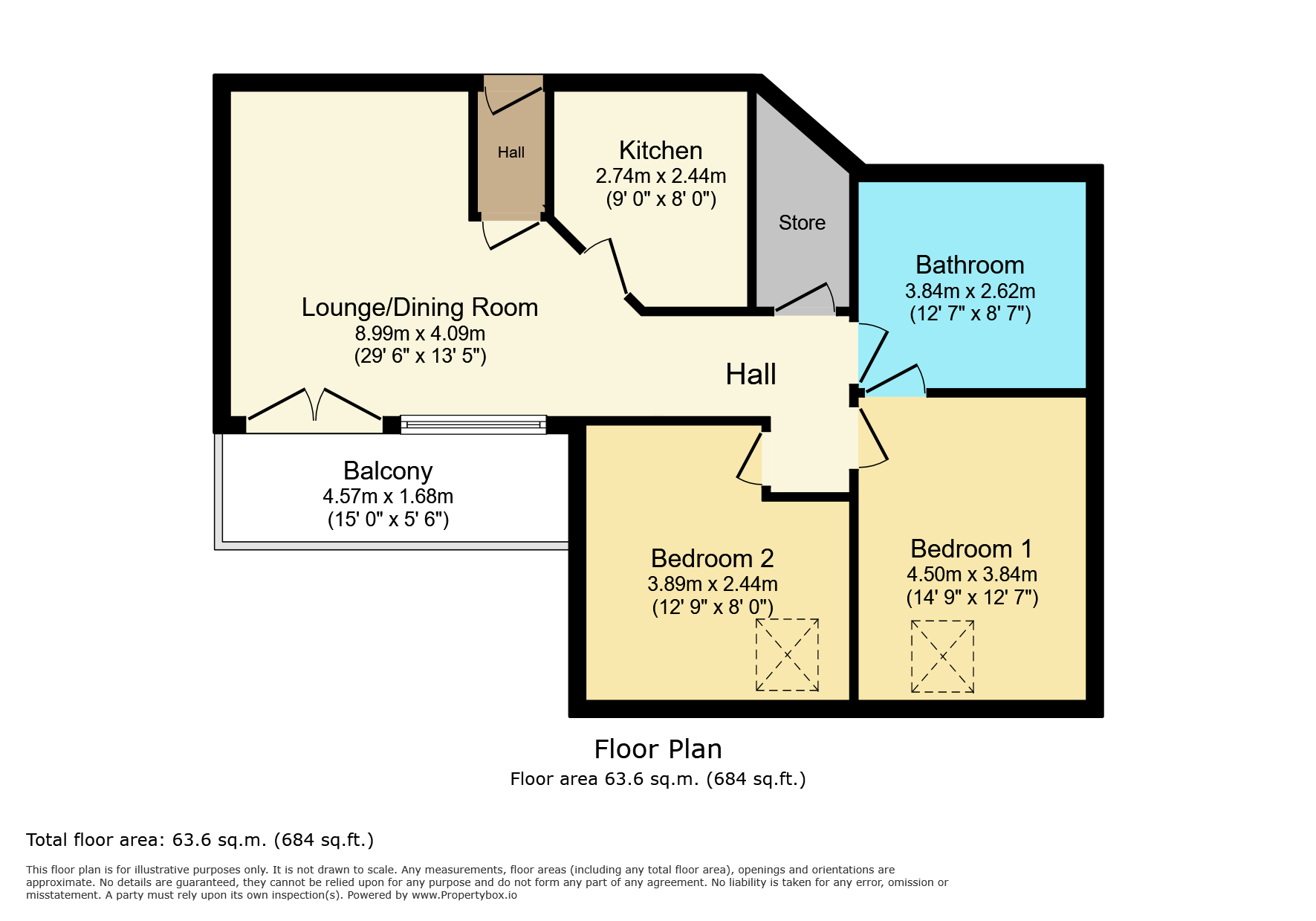 Flat 35, Leicester floorplan