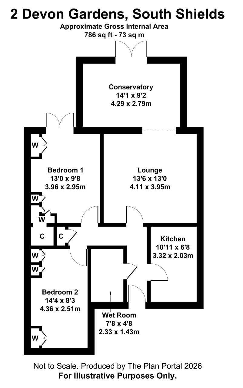 2, Devon Gardens, South Shields floorplan