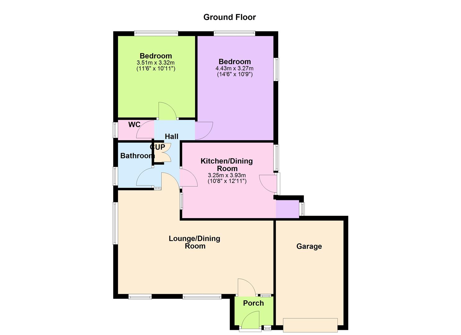 36, Island Close, Hinckley floorplan