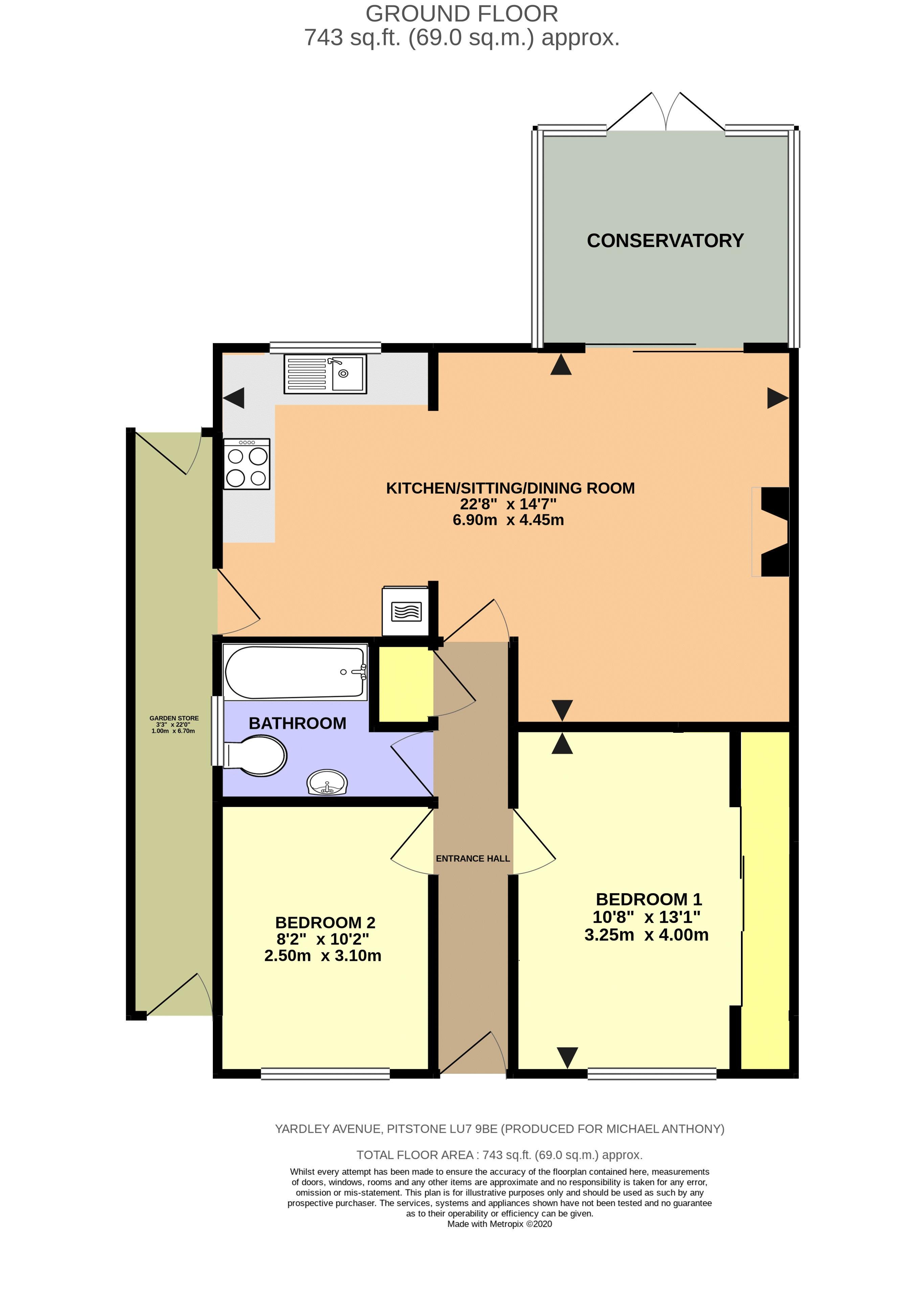 Yardley Avenue, Pitstone, Leighton Buzzard LU7, 2 bedroom bungalow for