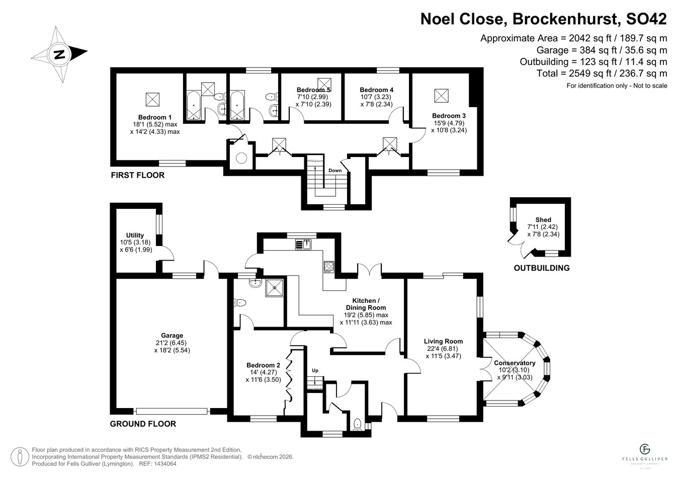 12, Noel Close, Brockenhurst floorplan