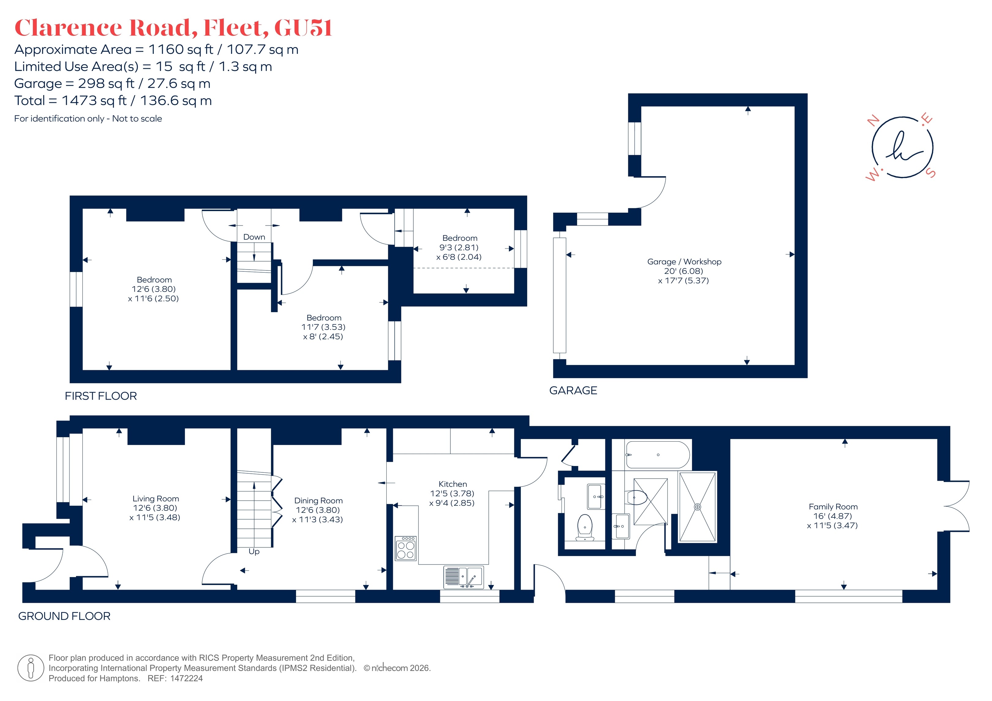 35, Clarence Road, Fleet floorplan