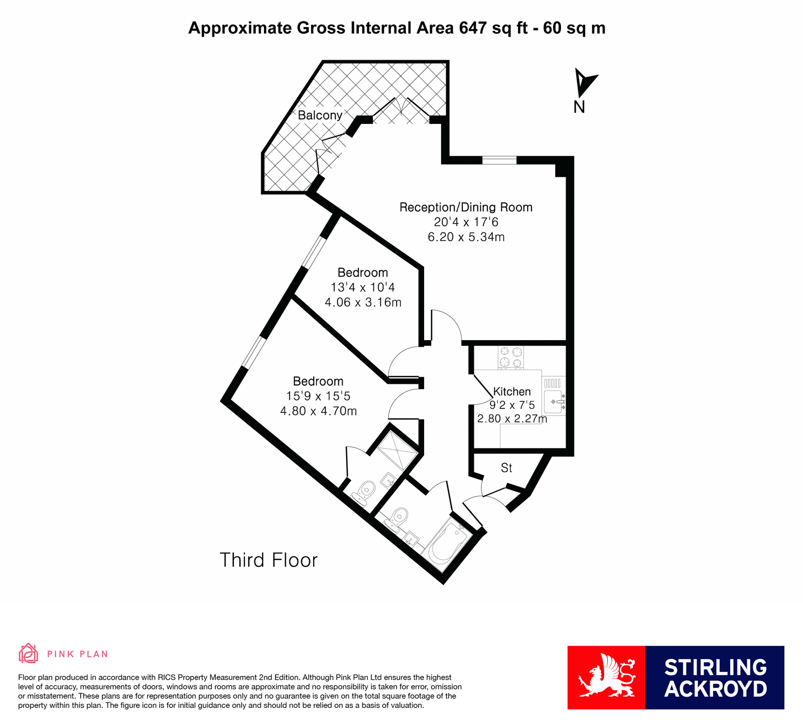 Flat 31, Innerd Court, 1, Clarke Close, Croydon floorplan