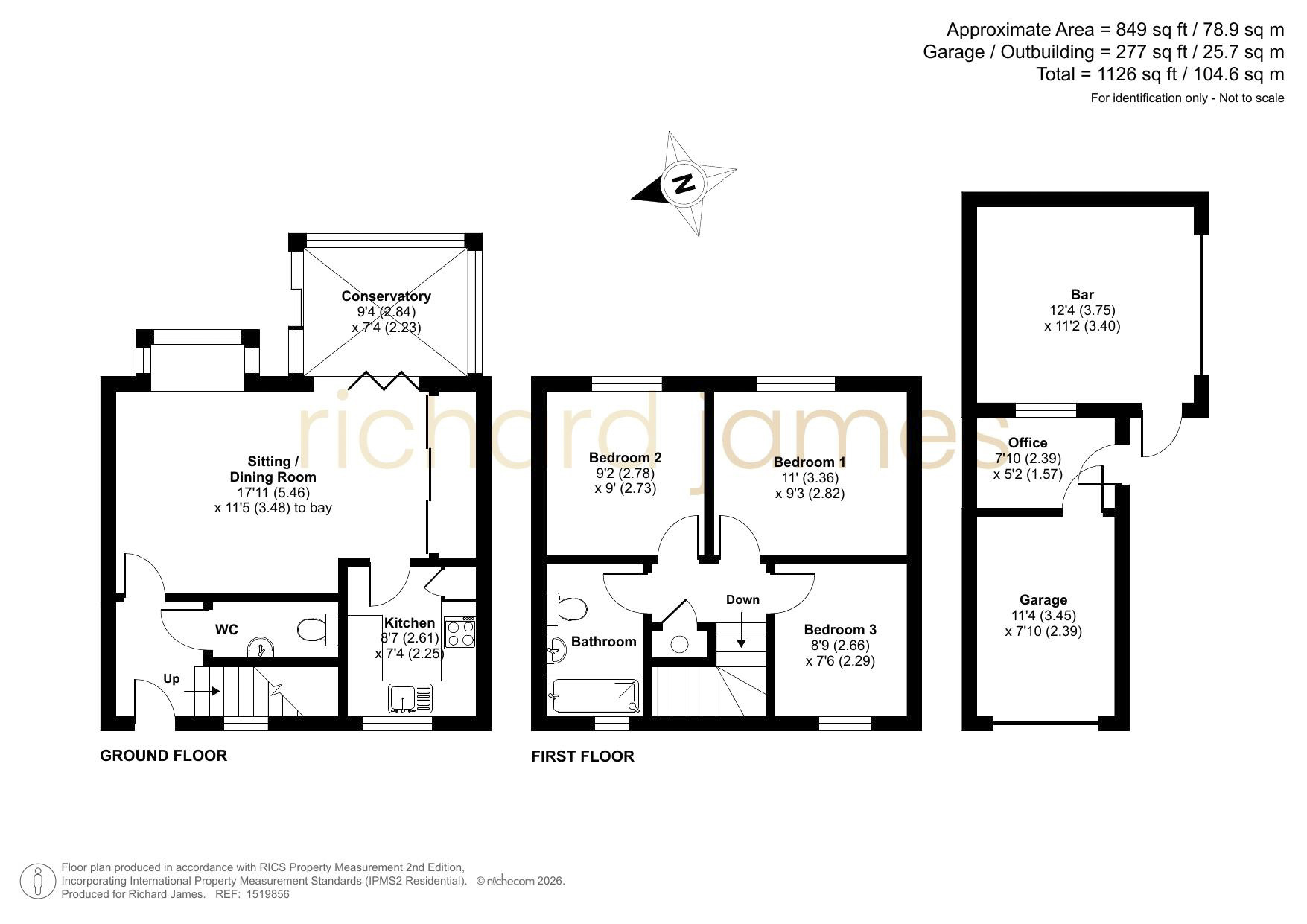 33, Castle Dore, Swindon floorplan