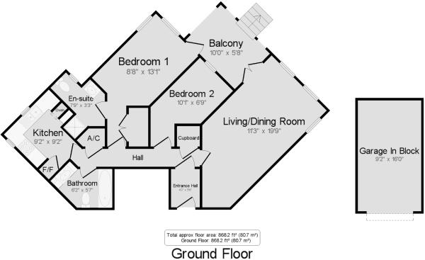 2 Bedrooms Flat for sale in Pyrford, Surrey GU22