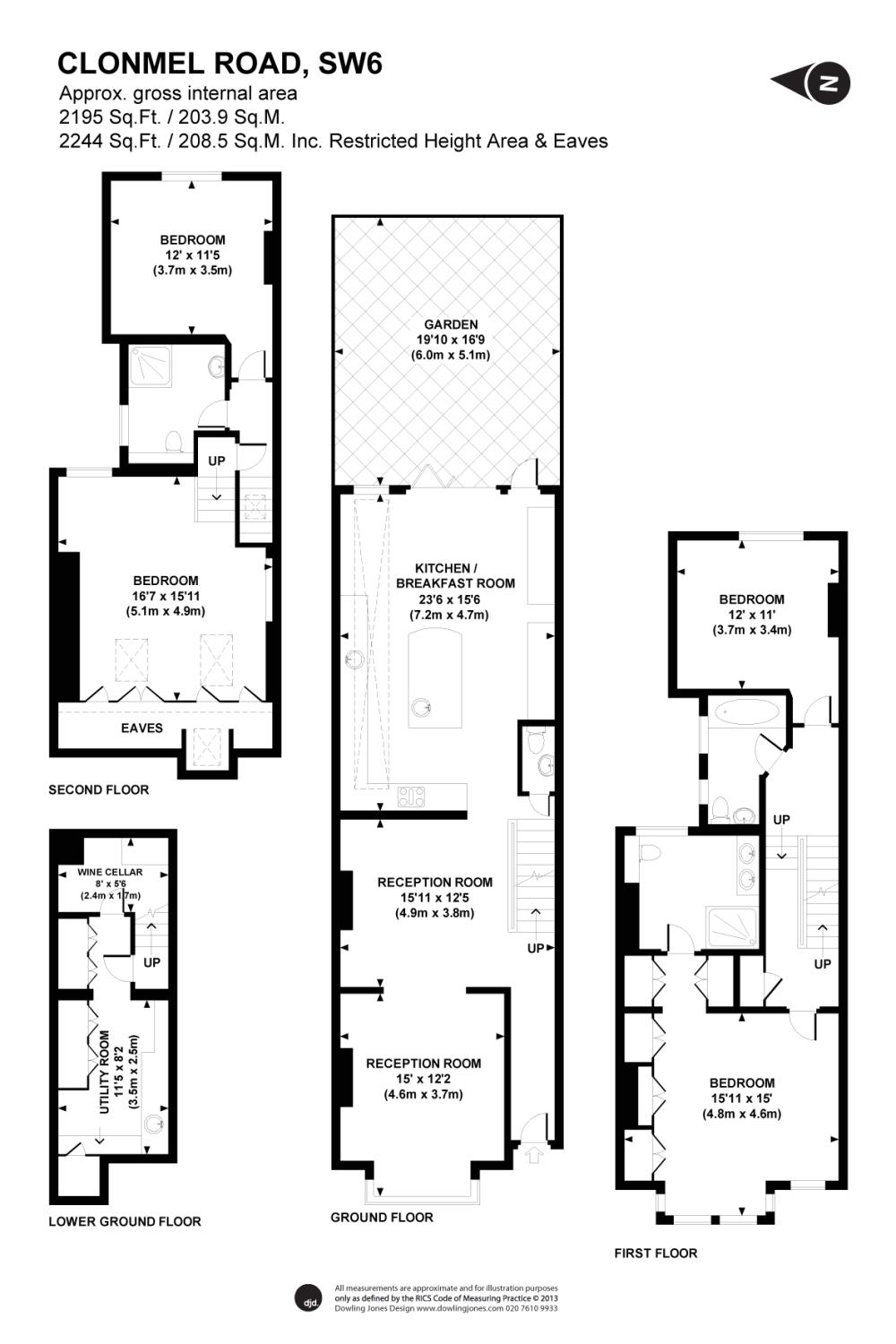 4 Bedrooms Terraced house to rent in Clonmel Road, London SW6